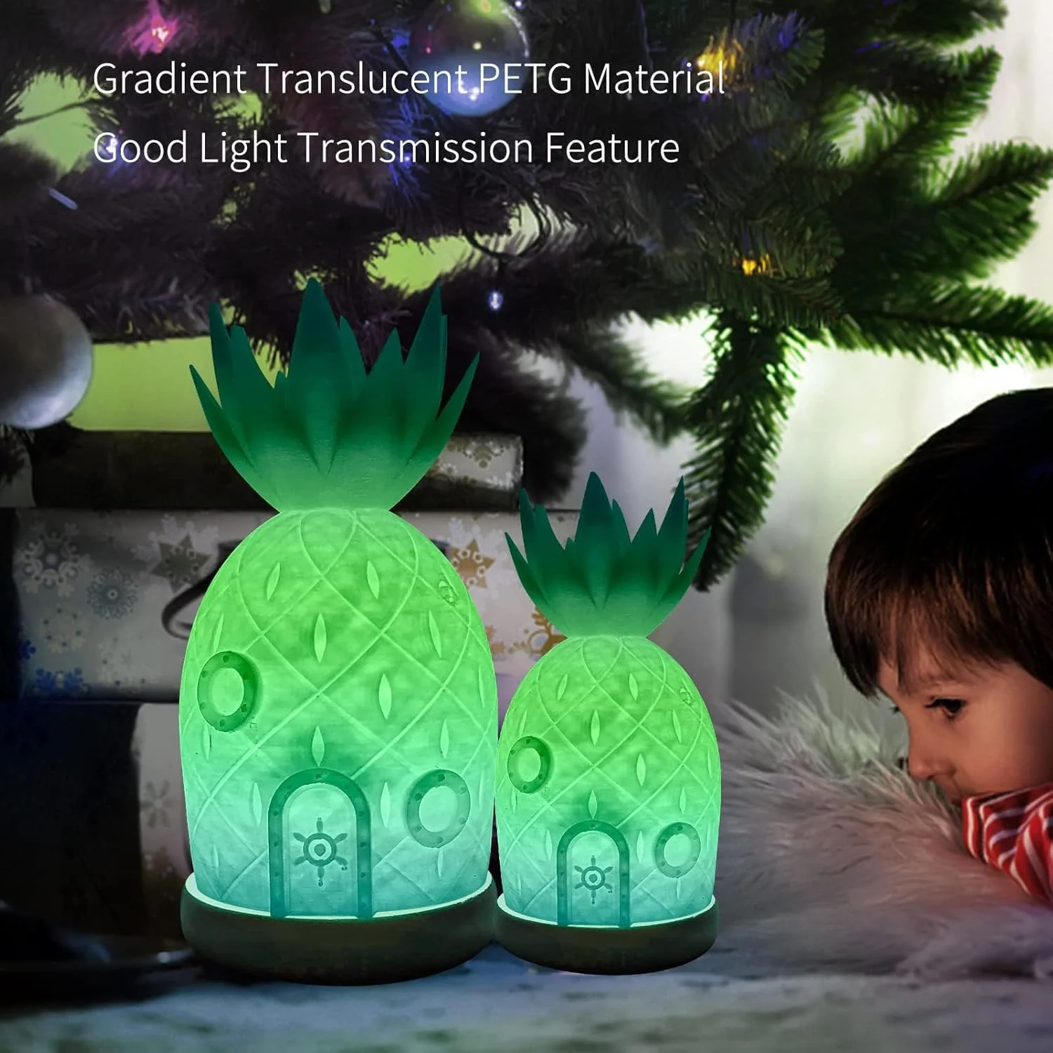 فیلامنت پرینتر سه بعدی PETG نیمه شفاف گرادیانی Azonee، 1.75 میلی متر، تغییر رنگ آبی و سبز، چند رنگی 1 کیلوگرمی برای اکثر پرینترهای سه بعدی