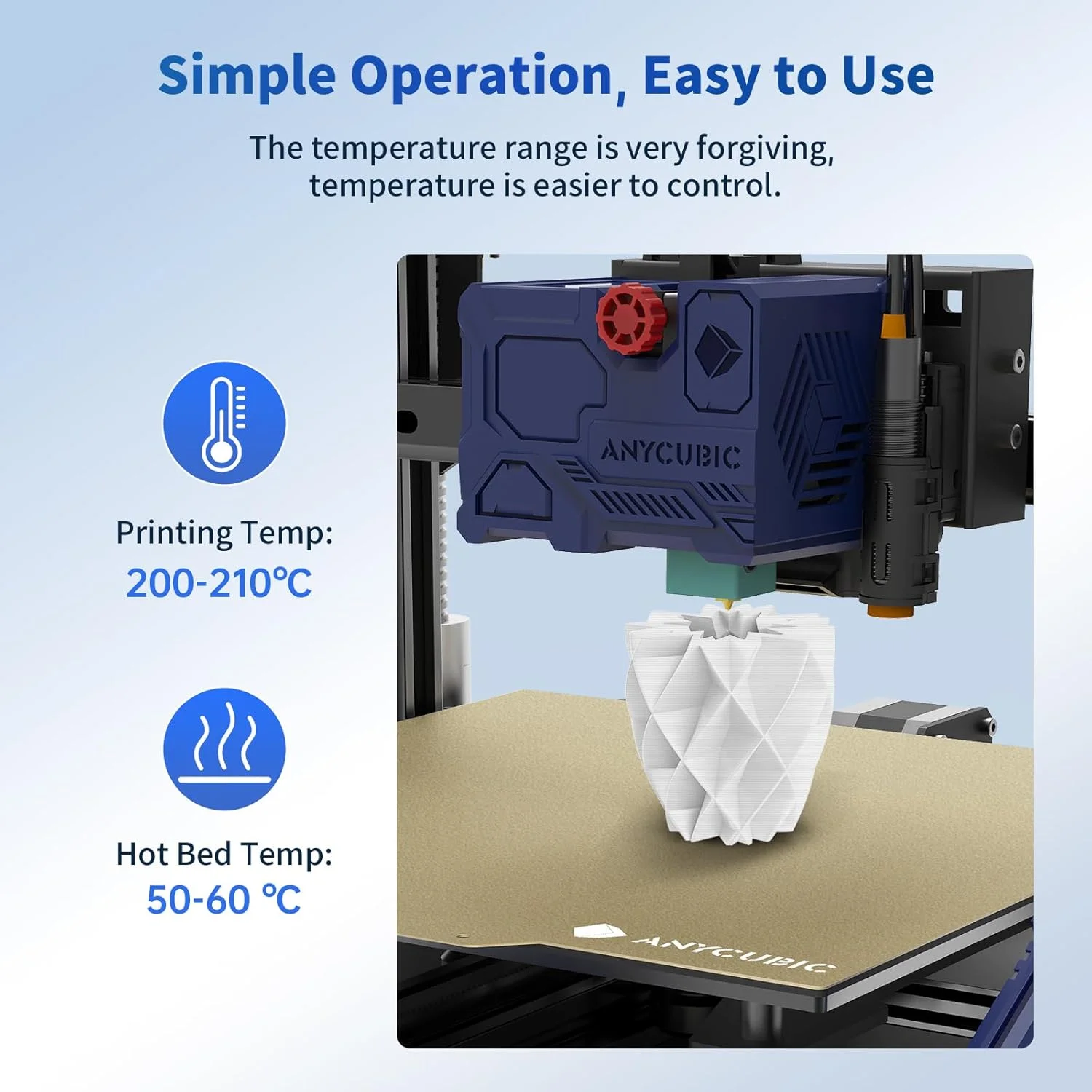 بسته فیلامنت PLA انی‌کیوبیک 1.75 میلی‌متری، فیلامنت PLA چاپ سه‌بعدی 1.75 میلی‌متری، دقت ابعادی +/- 0.03 میلی‌متر، اسپول 1 کیلوگرمی (2.2 پوند)، 2 کیلوگرم مشکی + سفید