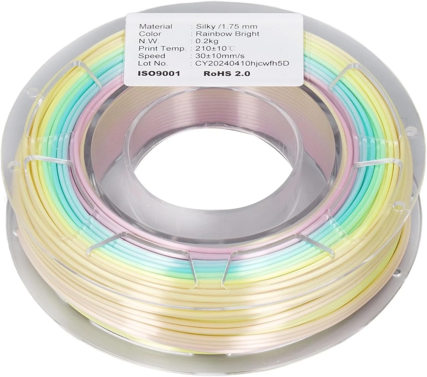 فیلامنت ابریشمی براق با رنگ градиент Elprico 1.75mm برای مدل‌سازی سه‌بعدی، مواد مصرفی چاپ با ظاهر درخشان رنگین‌کمانی برای دستگاه‌های چاپ