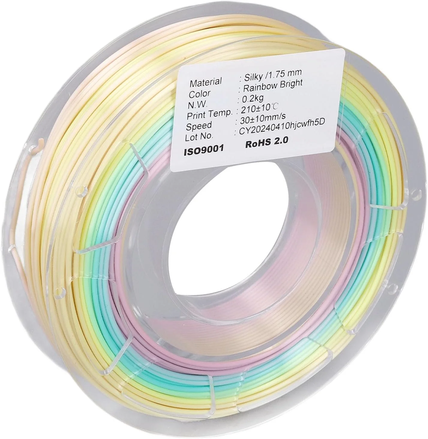 فیلامنت ابریشمی براق با رنگ градиент Elprico 1.75mm برای مدلسازی سهبعدی، مواد مصرفی چاپ با ظاهر درخشان رنگینکمانی برای دستگاههای چاپ فیلامنت ابریشمی براق با رنگ градиент Elprico 1.75mm برای مدلسازی سهبعدی، مواد مصرفی چاپ با ظاهر درخشان رنگینکمانی برای دستگاههای چاپ