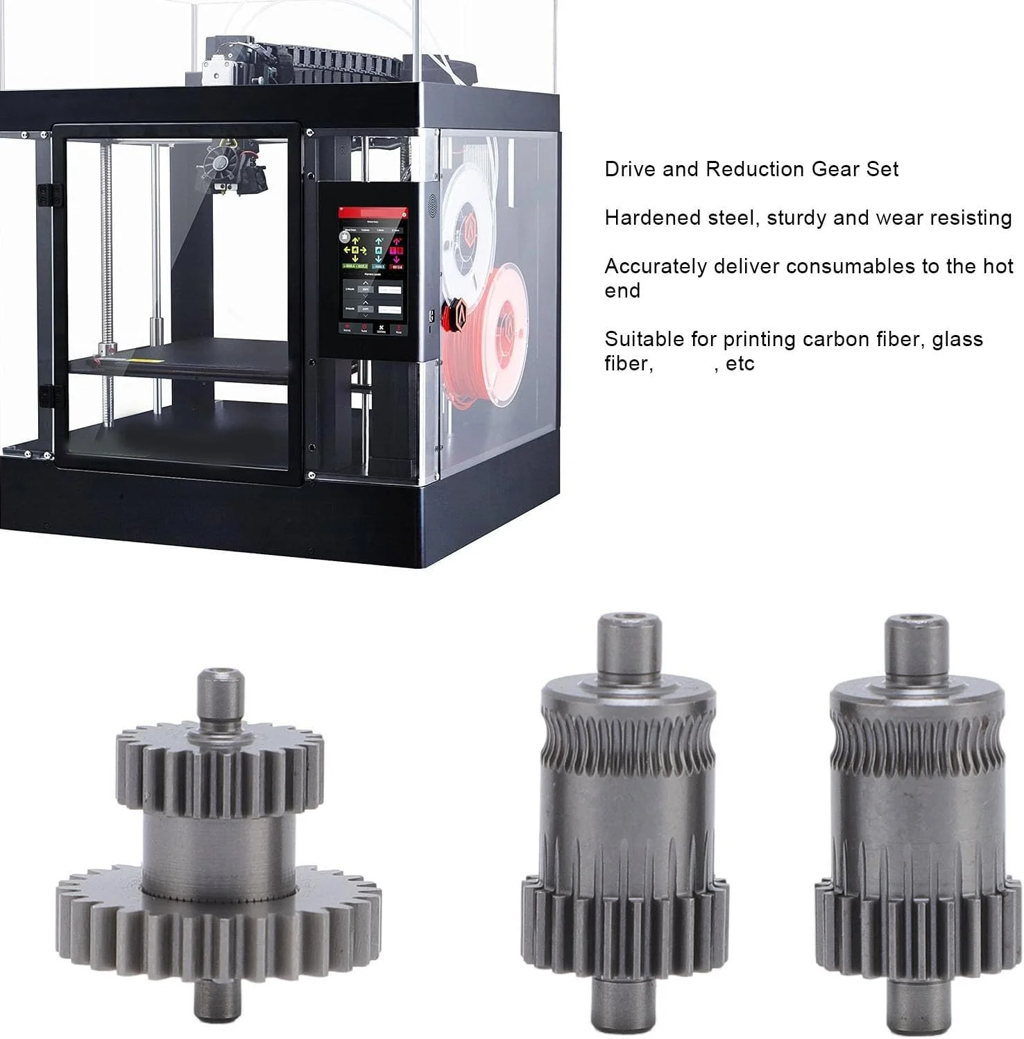 چرخ دنده های اکسترودر تمام فلزی Fabater برای پرینترهای سه بعدی سری Pro2/Pro3/E2، چرخ دنده های عملیات حرارتی شده برای کیفیت چاپ پایدار