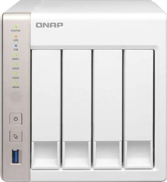 QNAP TS-451-US سرور NAS تاور 4-Bay برای SOHO و خانه با پردازنده Intel Celeron 2.41GHz، رم 1GB، 2GbE، 4SATA3، USB3.0، خروجی HDMI، پشتیبانی از DLNA، AirPlay و PLEX