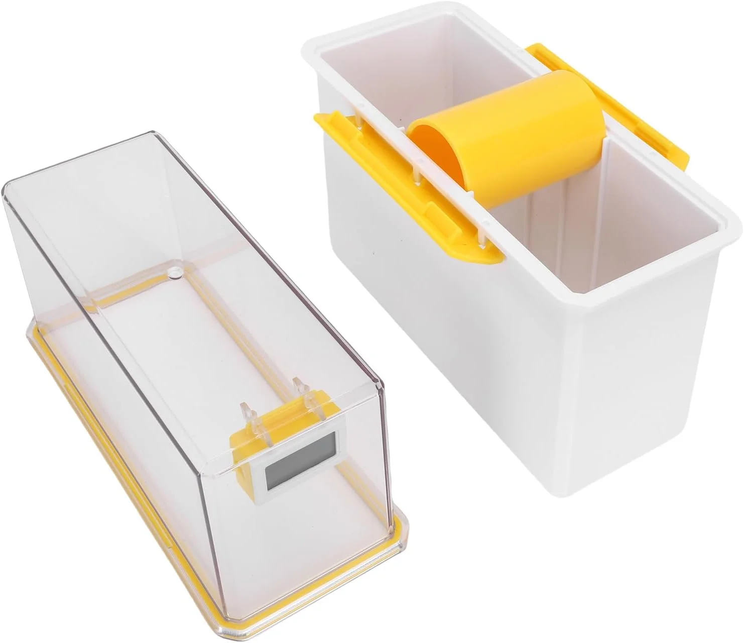 جعبه خشک کننده فیلامنت پرینت سه بعدی، محفظه نگهداری و آب بندی فیلامنت 1 کیلوگرمی با نگهدارنده قرقره، دماسنج و رطوبت سنج، سازگار با PLA