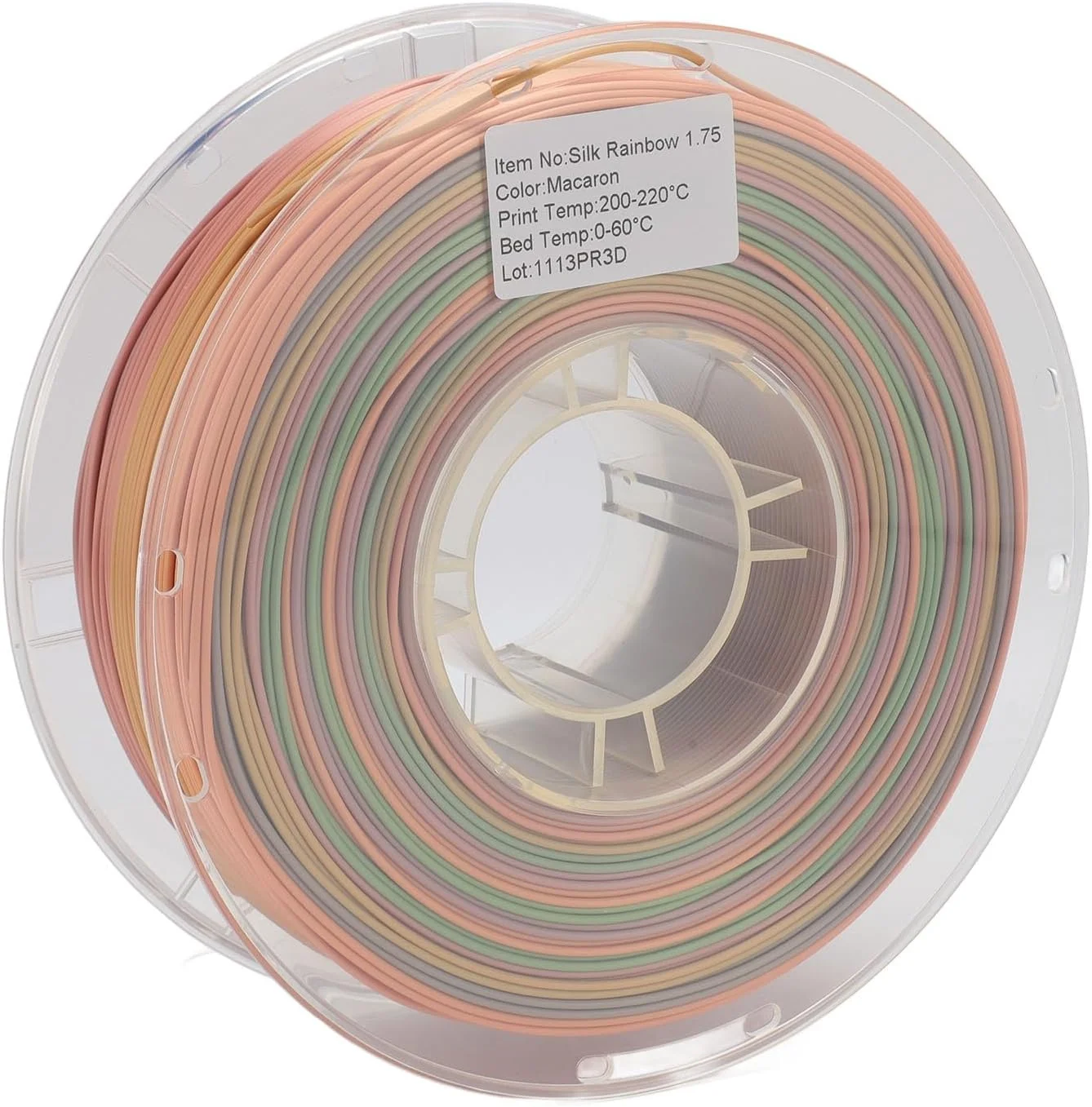 فیلامنت PLA رنگ های گرادیانی پر جنب و جوش Jiawu برای چاپ سه بعدی، فیلامنت چند رنگی 1.75 میلی متری چاپ آسان برای هنر و صنایع دستی