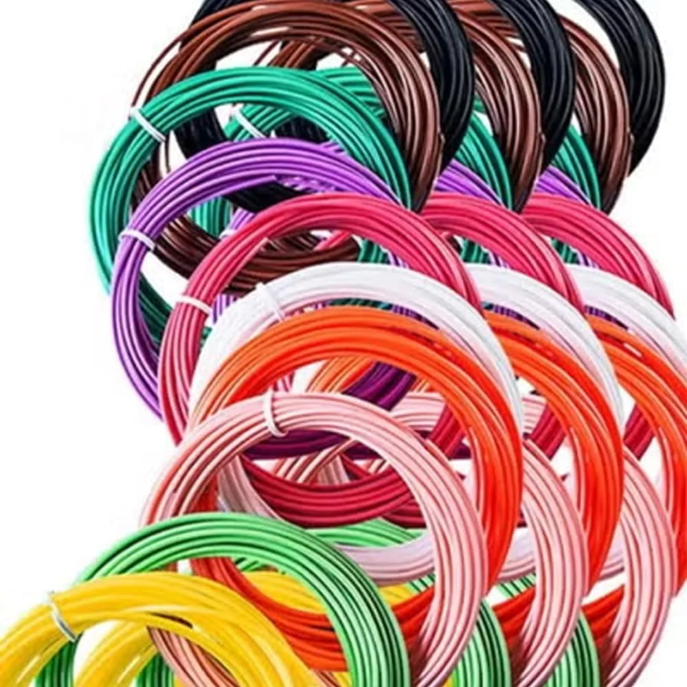 بسته 30 عددی فیلامنت قلم چاپ سه بعدی، پرکننده دمای پایین، رنگ تصادفی 1.75 میلی متر