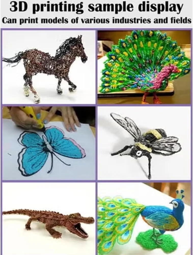 بسته 30 عددی فیلامنت قلم چاپ سه بعدی، پرکننده دمای پایین، رنگ تصادفی 1.75 میلی متر بسته 30 عددی فیلامنت قلم چاپ سه بعدی، پرکننده دمای پایین، رنگ تصادفی 1.75 میلی متر