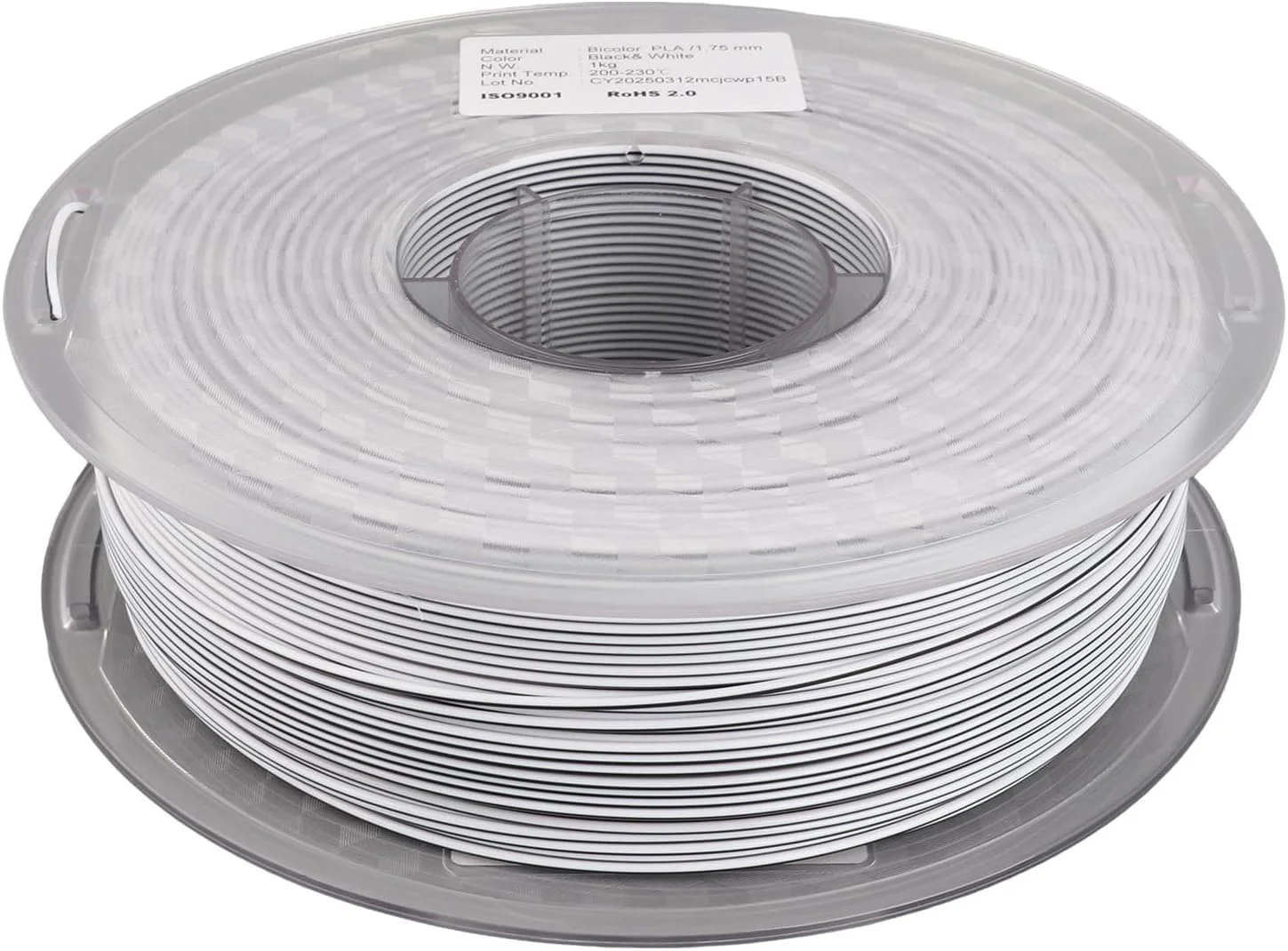 فیلامنت PLA دو رنگ و مشکی براق برای پرینتر سه بعدی