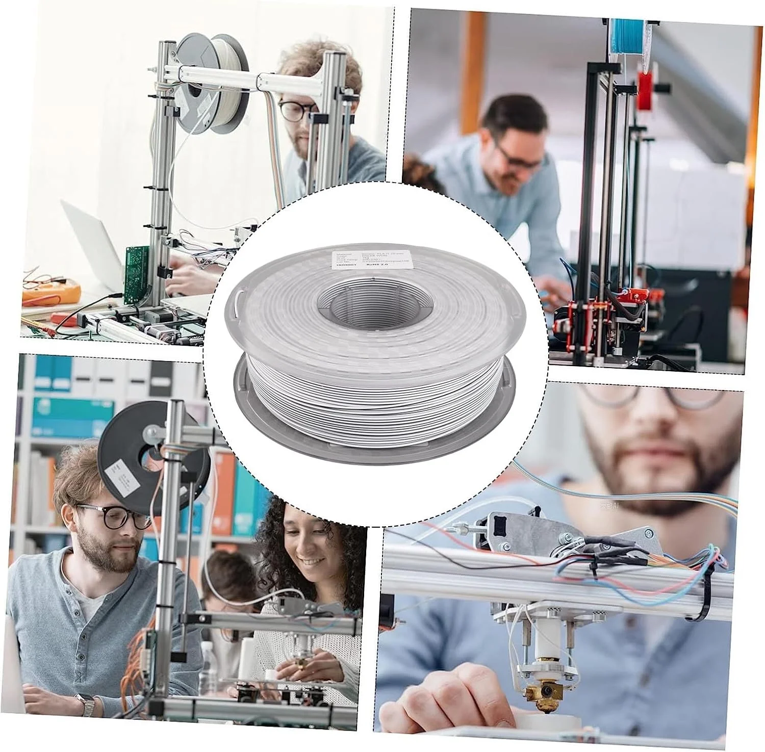 فیلامنت PLA دو رنگ و مشکی براق برای پرینتر سه بعدی