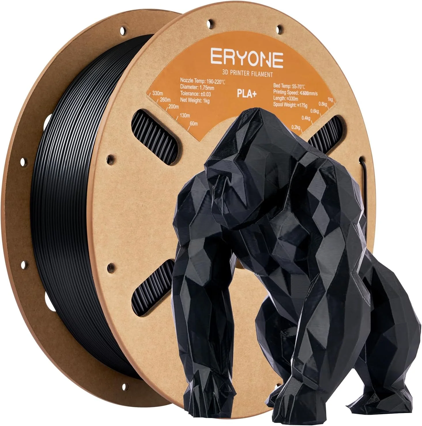 فیلامنت PLA+ اریون، 1.75 میلی‌متر +/- 0.02 میلی‌متر، فیلامنت چاپ سه بعدی PLA پلاس، 1 کیلوگرم در هر حلقه برای توپ‌های سه بعدی