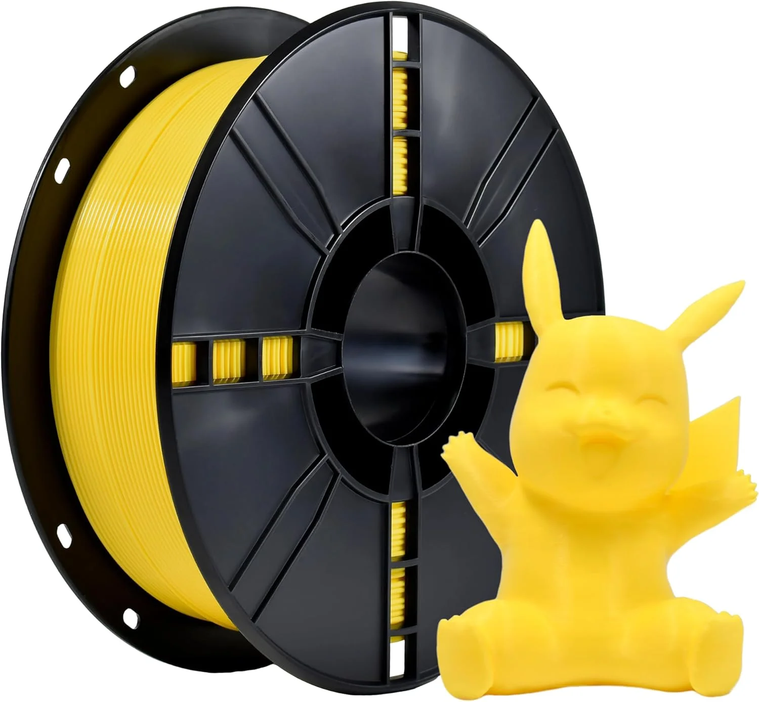 فیلامنت پرینت سه بعدی PLA Plus مدل iBOSS، قطر 1.75 میلی‌متر، دقت ابعادی +/- 0.03 میلی‌متر، رول 1 کیلوگرمی (2.2 پوند) - فیلامنت پرینت سه بعدی برای پرینتر سه بعدی - زرد