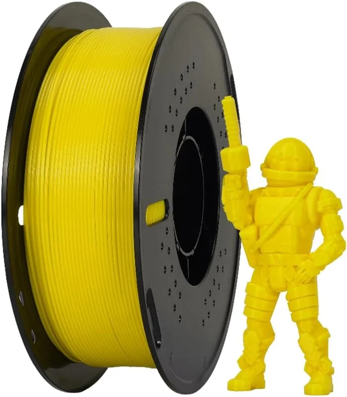 فیلامنت پرینتر سه بعدی PETG سرعت بالا، فیلامنت چاپ سریع زرد، اسپول 1 کیلوگرمی، مواد پرینت سه بعدی، دقت ±0.02 میلی متر، مناسب برای اکثر پرینترهای سه بعدی (زرد)