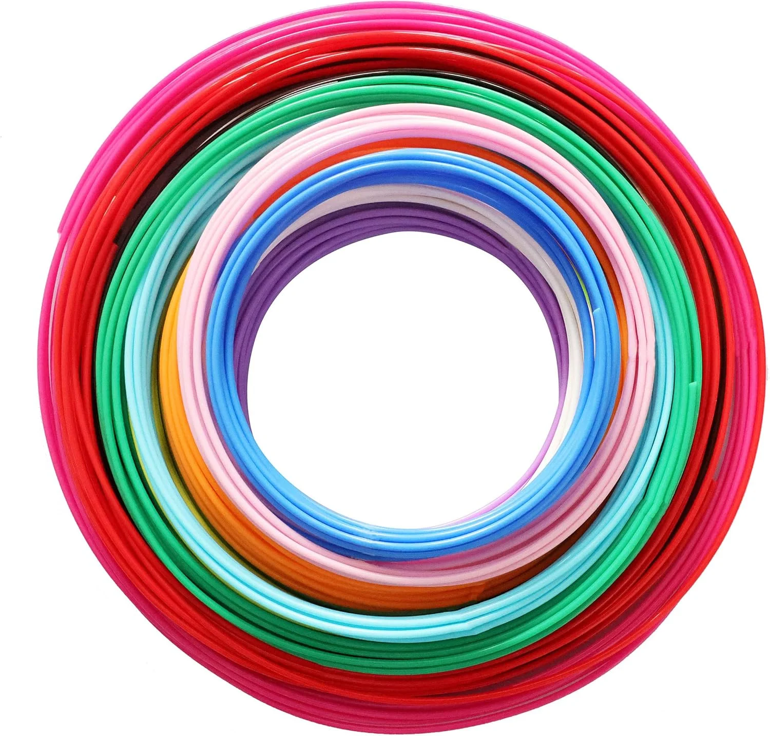 مجموعه 15 رنگ روشن فیلامنت PLA برای قلم سه بعدی 1.75 میلی متری، 10 فوت از هر رنگ، مجموعا 150 فوت، سازگار با قلم های چاپ سه بعدی MYNT3D / SCRIB3D