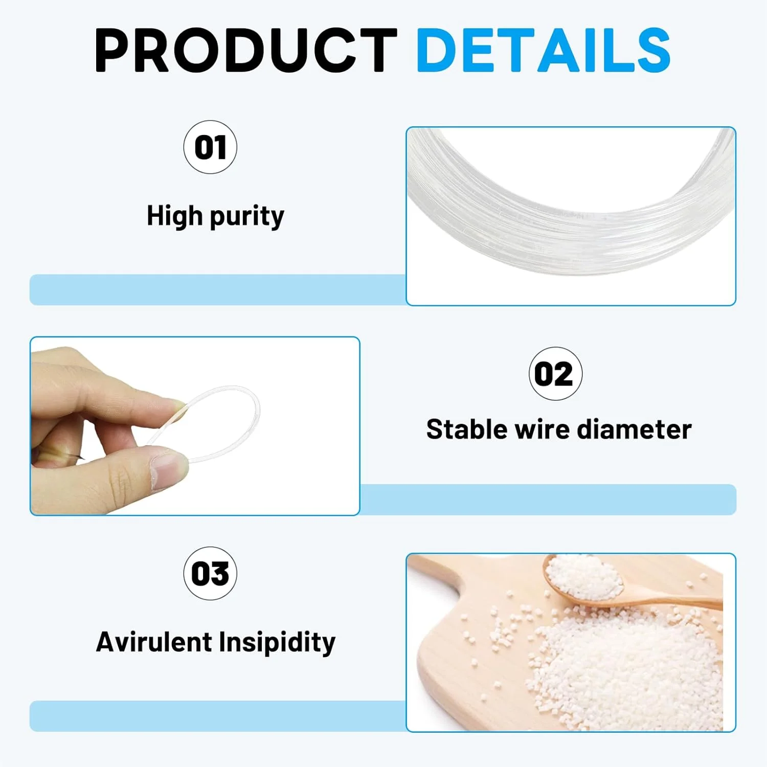 فیلامنت تمیز کننده نازل پرینتر سه بعدی 1.75 میلی متری 100 گرمی، مناسب برای مواد مصرفی پرینت، ابزار تمیز کردن نازل و اکسترودر پرینتر