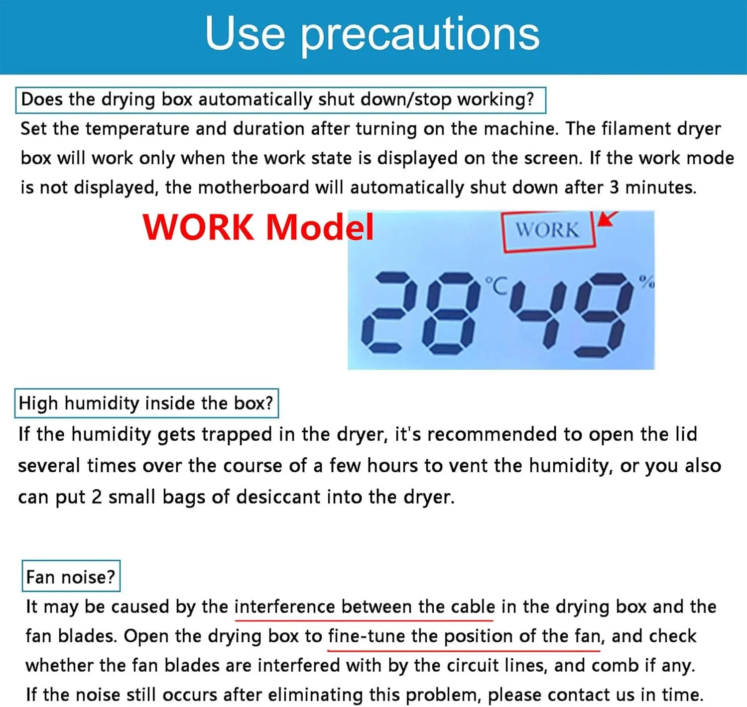 جعبه خشک کننده فیلامنت پرینتر سه بعدی کامگرو، فیلامنت را در طول چاپ سه بعدی خشک نگه می دارد، سازگار با PLA PETG ABS 1.75/2.85 میلی متر، نگهدارنده قرقره رطوبت گیر