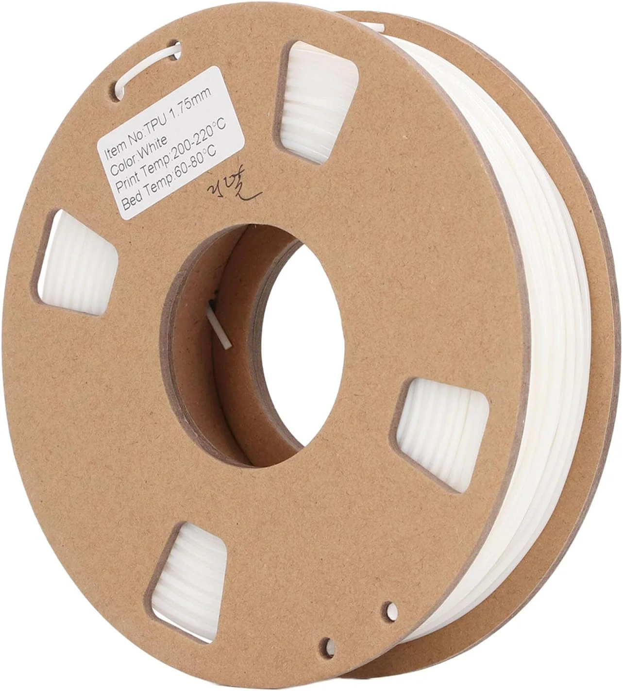 فیلامنت پرینتر سه بعدی عمومی، بسته فیلامنت TPU انعطاف پذیر سفید 1.75 میلی متر، دقت ابعادی پرینتر سه بعدی +/- 0.03 میلی متر، مناسب برای چاپ کفی کفش، بند ساعت، قطعات پهپاد