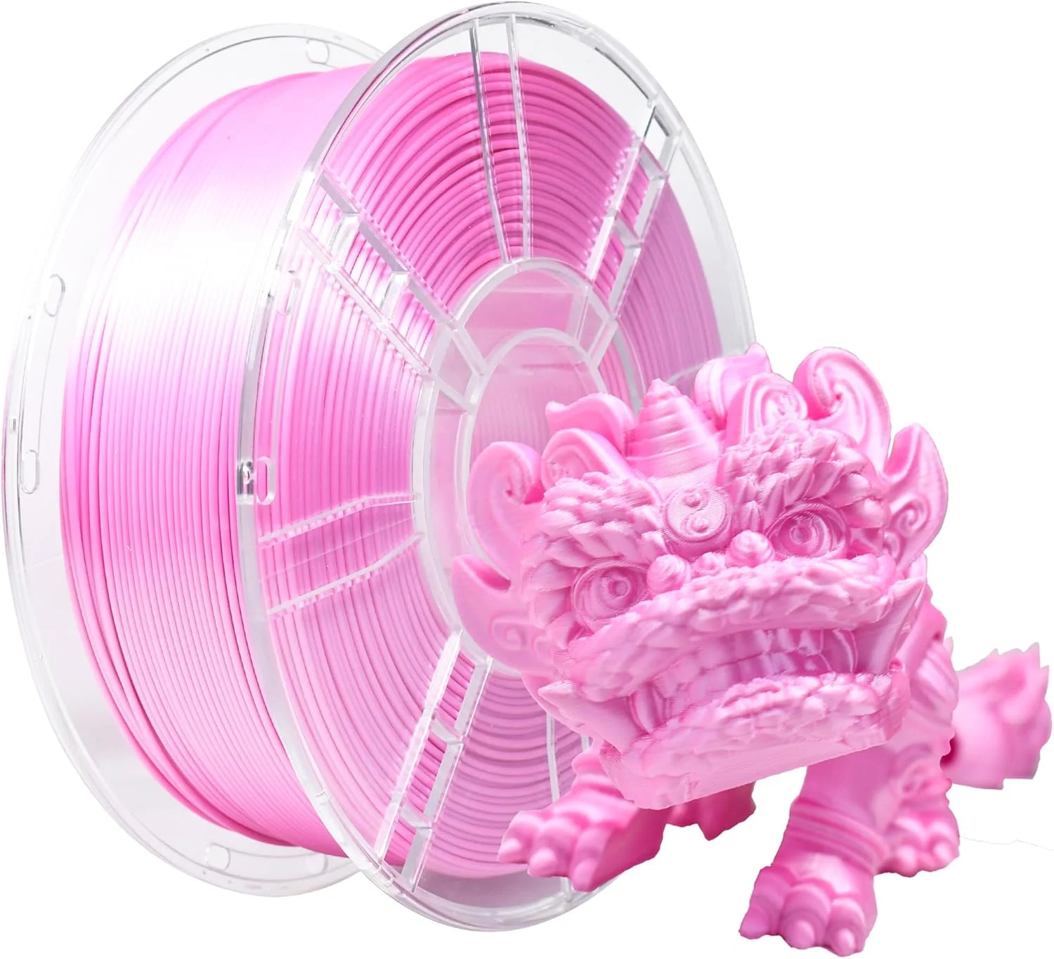 فیلامنت پرینتر سه بعدی iBOSS PLA+، فیلامنت PLA PLUS 1.75mm ابریشمی براق، چاپ سه بعدی Co-Extrusion 1 کیلوگرم (2.2 پوند)، صورتی ابریشمی