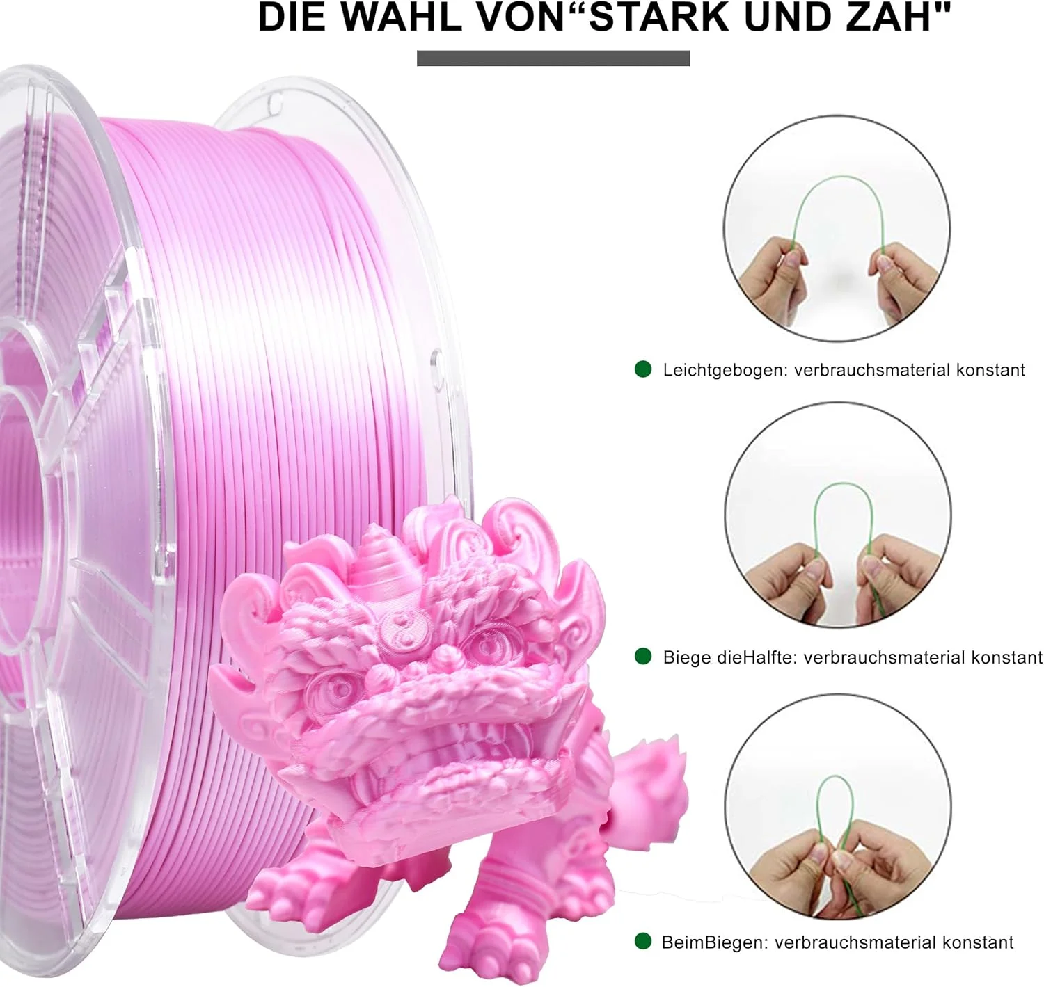 فیلامنت PLA+ آیباس، 1.75 میلیمتر، صورتی ابریشمی، متریال چاپ سه بعدی صاف، دقت اندازه +/-0.02 میلیمتر، 1 کیلوگرم/اسپول، 2.2 پوند سازگار با اکثر پرینترهای FDM (صورتی) فیلامنت PLA+ آیباس، 1.75 میلیمتر، صورتی ابریشمی، متریال چاپ سه بعدی صاف، دقت اندازه +/-0.02 میلیمتر، 1 کیلوگرم/اسپول، 2.2 پوند سازگار با اکثر پرینترهای FDM (صورتی)