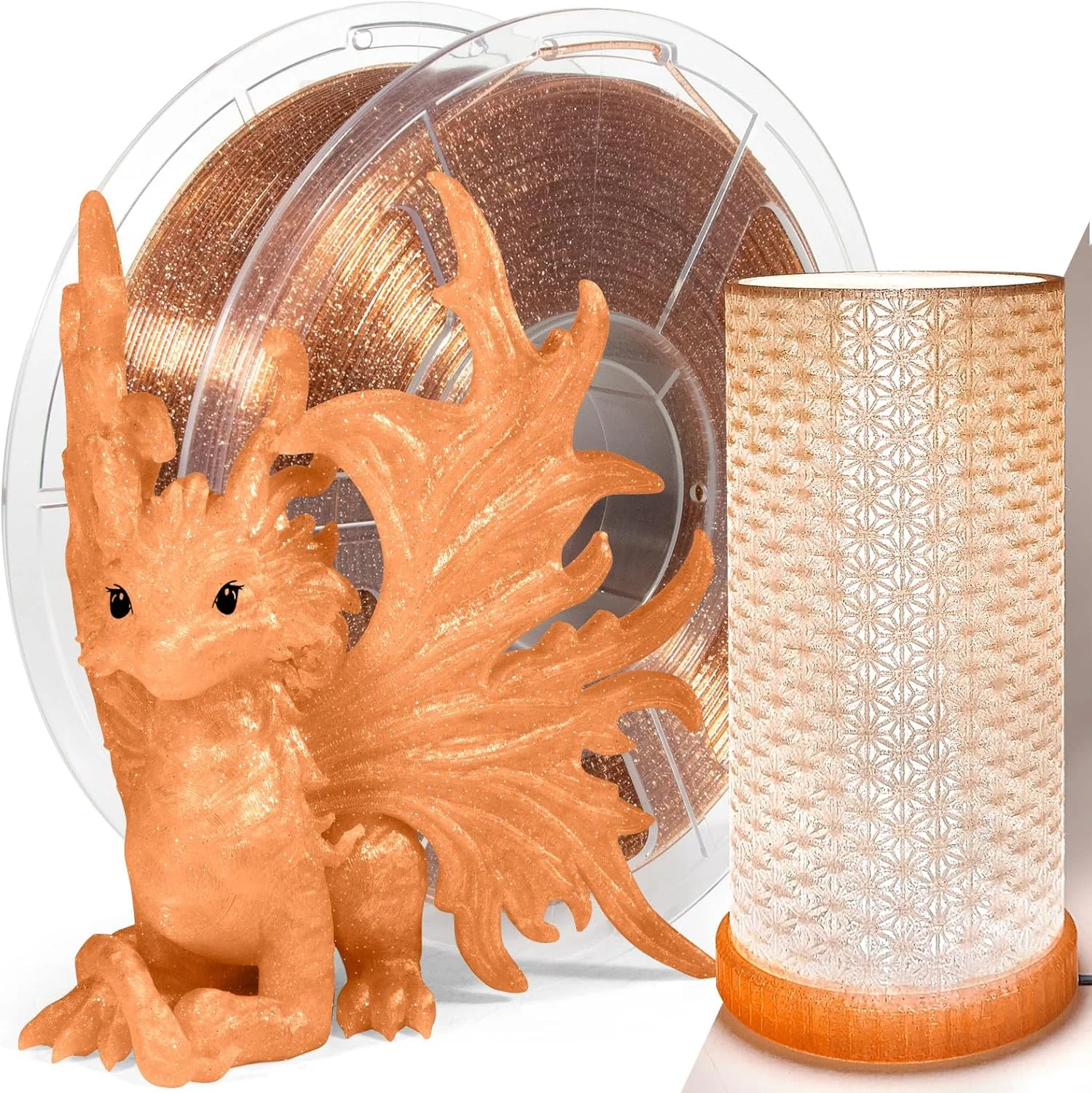 فیلامنت PLA آی‌ام‌ای‌آی 1.75 میلی‌متر، فیلامنت شفاف نقطه اشتعال 1.75 PLA قهوه‌ای، فیلامنت پرینتر سه بعدی، مواد PLA پرینت سه بعدی، قرقره 1 کیلوگرمی PLA