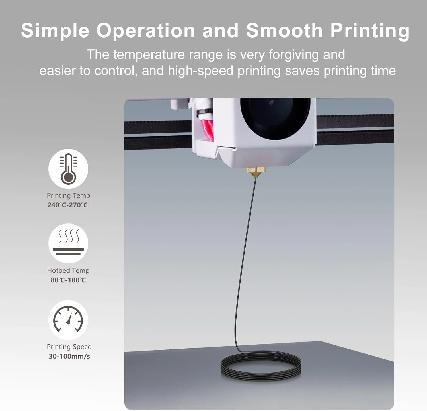 فیلامنت ASA ایماای، 1.75 میلی متر، مشکی، 1 کیلوگرم، مقاوم در برابر حرارت، اشعه ماوراء بنفش و آب و هوا، فیلامنت پرینتر سه بعدی با استحکام بالا و مقاومت در برابر ضربه برای قطعات کاربردی بیرونی