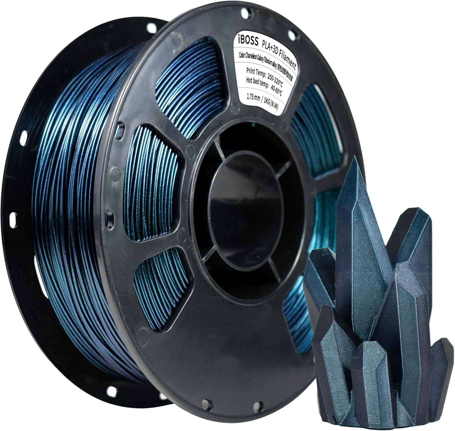 فیلامنت PLA+ آفتاب‌پرست iBOSS، متریال پرینت سه‌بعدی، ۱.۷۵ میلی‌متر +/- ۰.۰۲ میلی‌متر، ۱ کیلوگرم، سازگار با اکثر پرینترهای FDM (آلیاژ تیتانیوم)