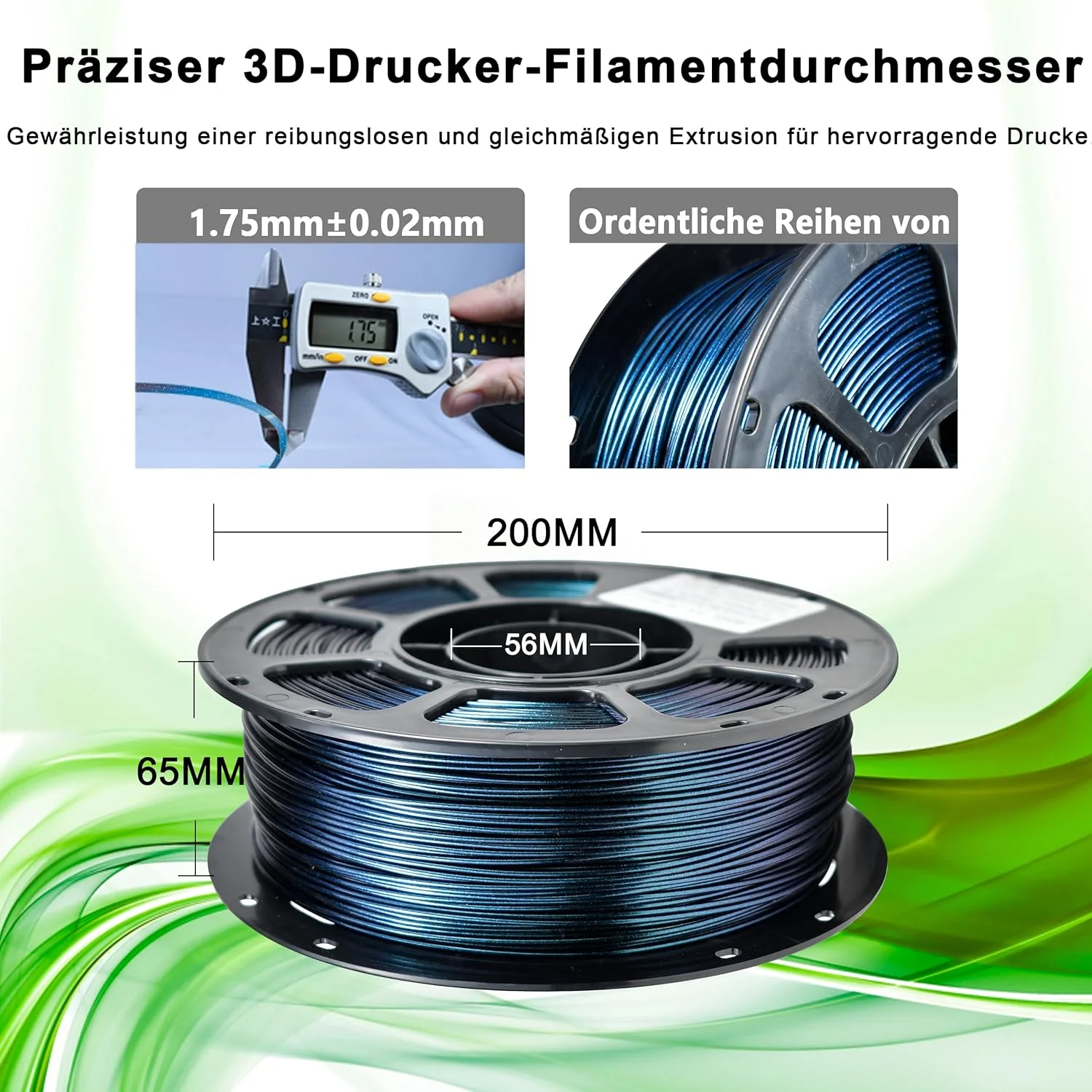 فیلامنت PLA+ آفتاب‌پرست iBOSS، متریال پرینت سه‌بعدی، ۱.۷۵ میلی‌متر +/- ۰.۰۲ میلی‌متر، ۱ کیلوگرم، سازگار با اکثر پرینترهای FDM (آلیاژ تیتانیوم)