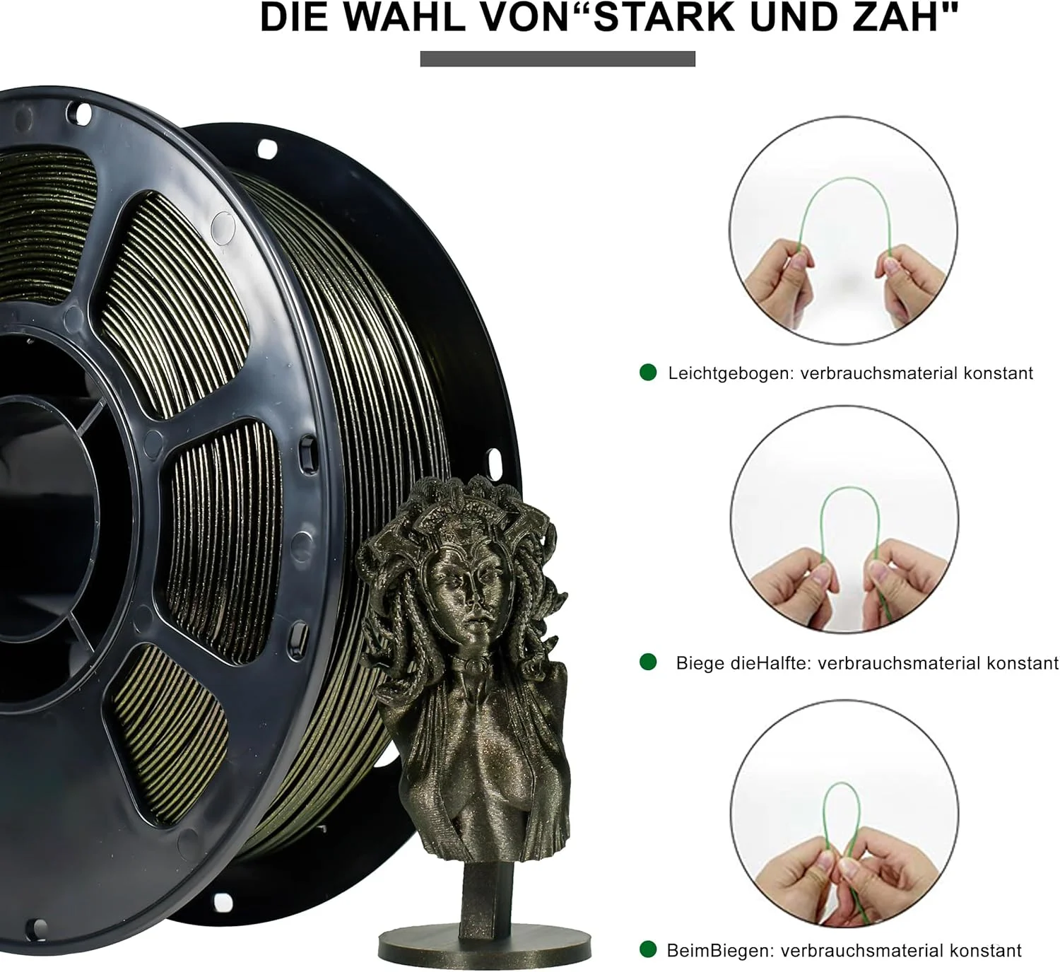 فیلامنت PLA+ آفتابپرست iBOSS، متریال چاپ سه بعدی، ۱.۷۵ میلیمتر +/- ۰.۰۲ میلیمتر، ۱ کیلوگرم/موج، ۲.۲ پوند سازگار با اکثر پرینترهای FDM (طلایی ستارهای) فیلامنت PLA+ آفتابپرست iBOSS، متریال چاپ سه بعدی، ۱.۷۵ میلیمتر +/- ۰.۰۲ میلیمتر، ۱ کیلوگرم/موج، ۲.۲ پوند سازگار با اکثر پرینترهای FDM (طلایی ستارهای)