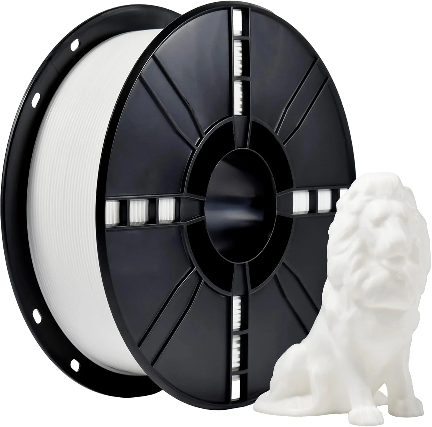فیلامنت PLA+ آی‌باس، فیلامنت پرینتر سه بعدی PLA پلاس 1.75 میلی‌متری، دقت ابعادی +/- 0.02 میلی‌متر، اسپول 1 کیلوگرمی (2.2 پوند) فیلامنت پرینت سه بعدی برای پرینترهای سه بعدی، سفید