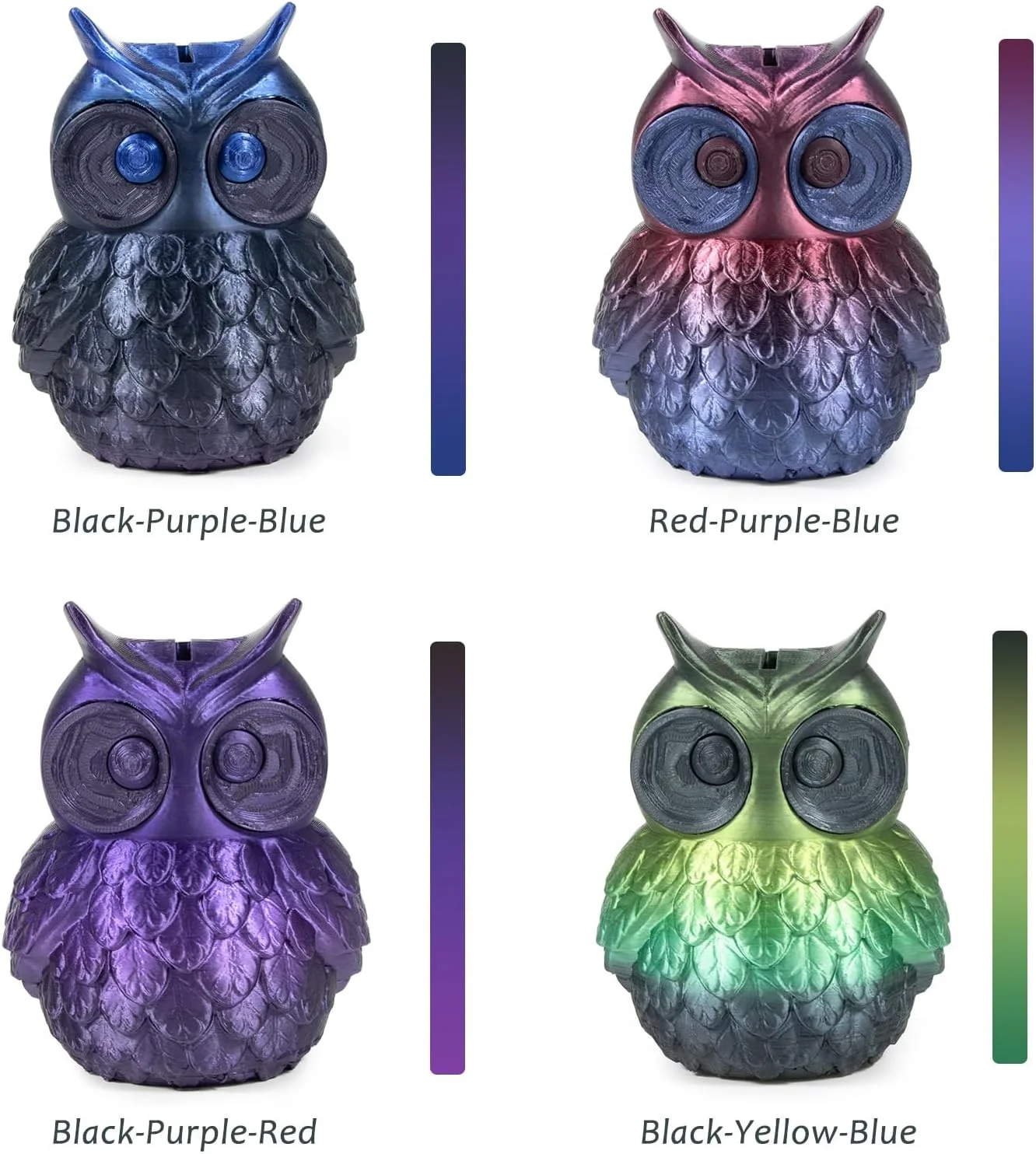 فیلامنت پرینتر سه بعدی iSANMATE، بسته فیلامنت PLA 1.75 میلی متری، بسته فیلامنت رنگین کمانی، فیلامنت PLA رنگین کمانی ابریشمی گرادیانی، فیلامنت پرینت سه بعدی، 250 گرم X 4 حلقه