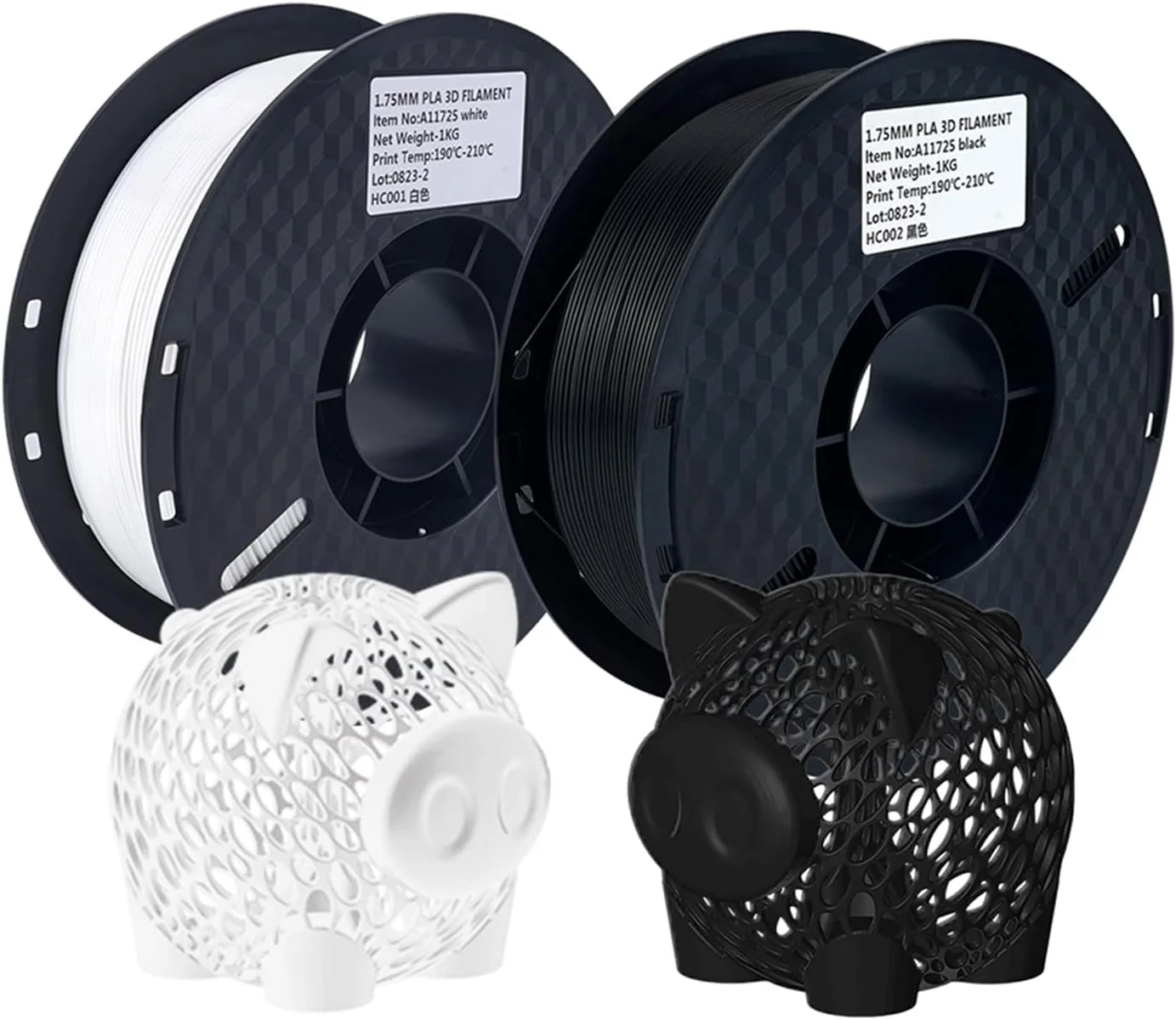 فیلامنت پرینتر سه بعدی PLA عمومی 1 کیلوگرم 1.75 میلی متر، مواد چاپ سه بعدی پلاستیکی تجزیه پذیر سازگار با محیط زیست، دقت ابعادی -0.02 میلی متر، 1 رول استاندارد