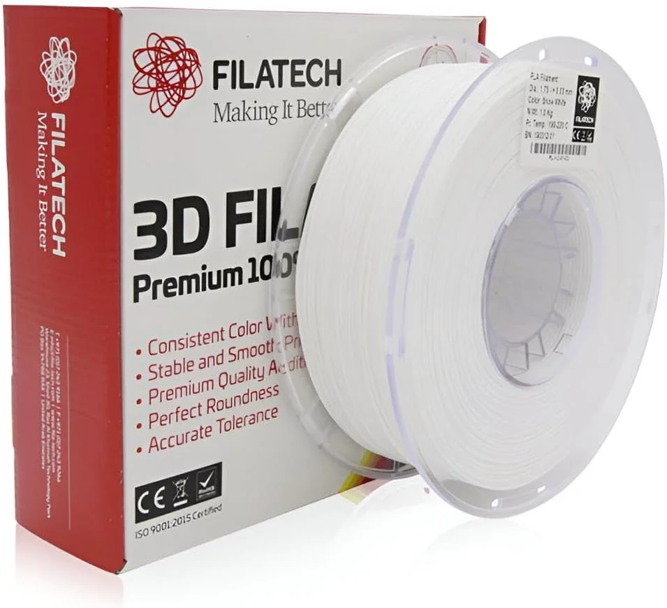 فیلامنت پرینت سه بعدی PETG – 1.75 میلی متر، 1 کیلوگرم، سفید | بادوام و مقاوم در برابر حرارت ساخت امارات