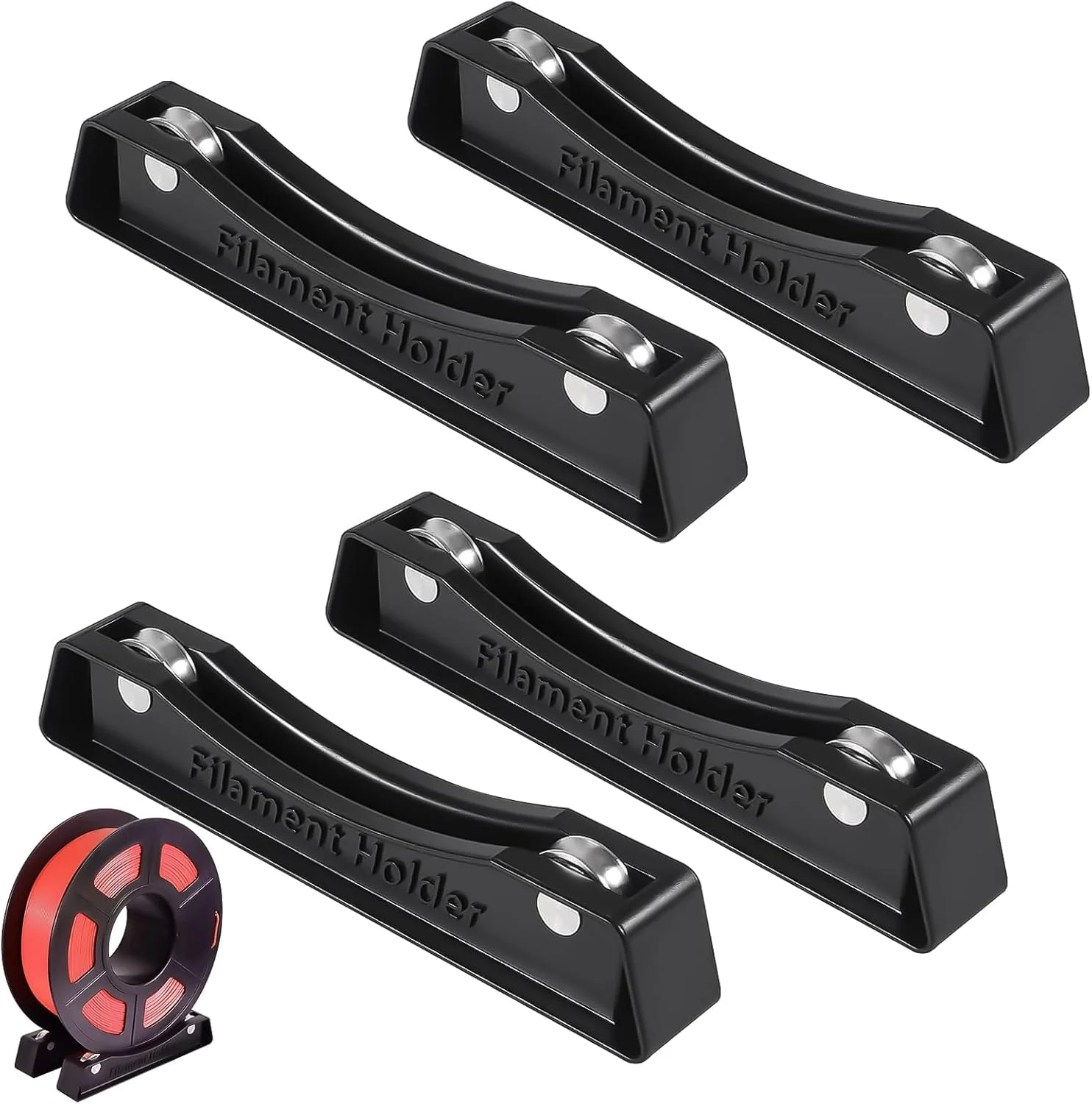 بسته 4 عددی نگهدارنده فیلامنت پرینتر سه بعدی، نگهدارنده فیلامنت، مناسب برای مواد پرینت سه بعدی PLA/ABS/TPU/FDM (مشکی)