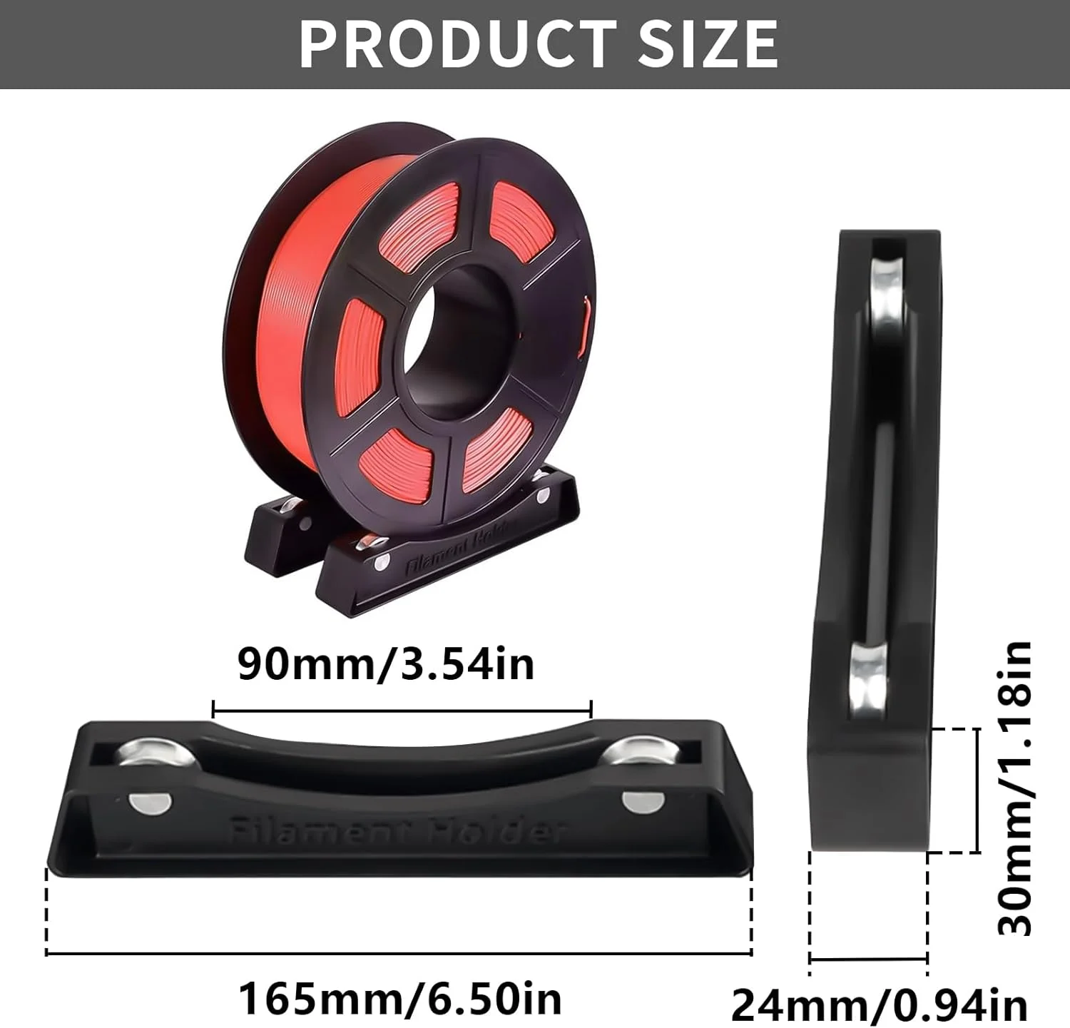 بسته 4 عددی نگهدارنده فیلامنت پرینتر سه بعدی، نگهدارنده فیلامنت، مناسب برای مواد پرینت سه بعدی PLA/ABS/TPU/FDM (مشکی)