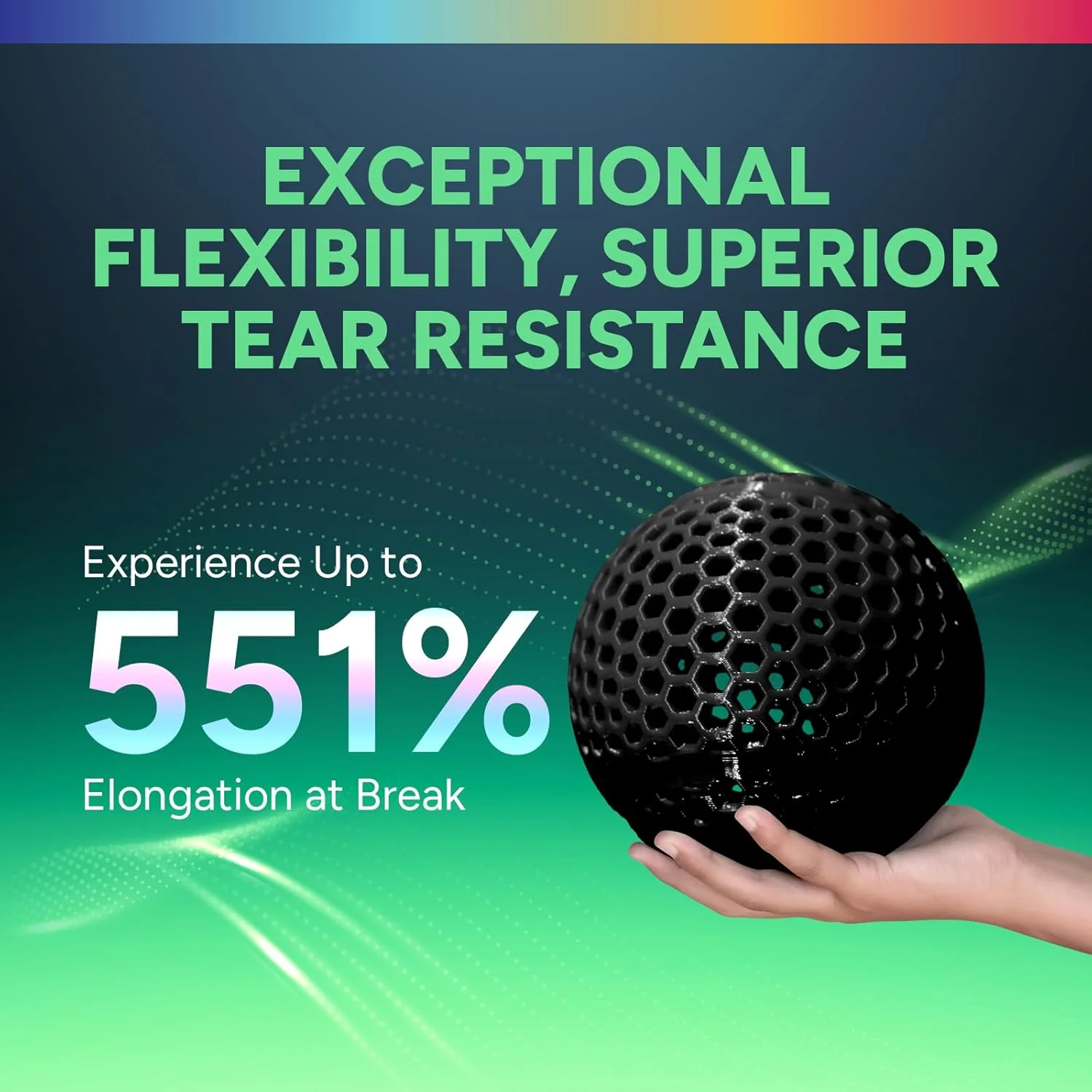 فیلامنت TPU اورتور 1.75 میلی‌متری، رول TPU انعطاف‌پذیر، فیلامنت پرینتر سه بعدی نرم 95A، اسپول 1 کیلوگرمی (2.2 پوند)، دقت ابعادی +/- 0.02 میلی‌متر (TPU مشکی)