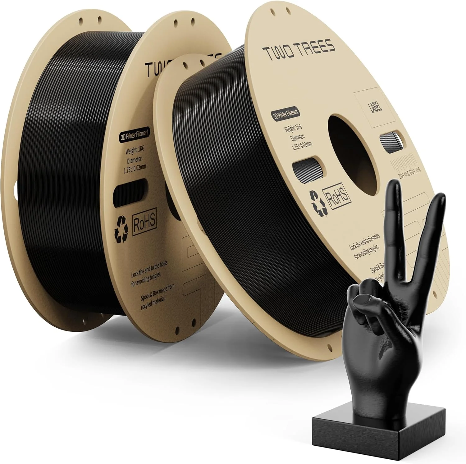 فیلامنت PLA Pro، فیلامنت چاپگر سه بعدی سرعت بالا Hyper PLA، 1.75 میلی متر مشکی، 2 کیلوگرم فیلامنت، مواد چاپ سه بعدی، دقت ابعادی +/- 0.03 میلی متر، سازگار با اکثر چاپگرهای FDM