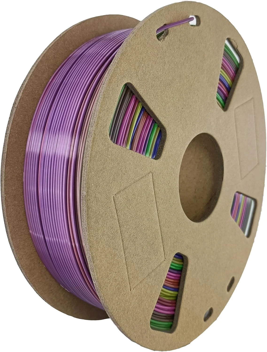 فیلامنت پرینتر سه بعدی PLA ابریشمی رنگین کمانی چند رنگ، 1.75 میلی متر PLA تغییر رنگ سریع، متریال پرینت سه بعدی چند رنگ قرمز، قرقره 1 کیلوگرمی (2.2 پوند)، برای پرینترهای سه بعدی FDM