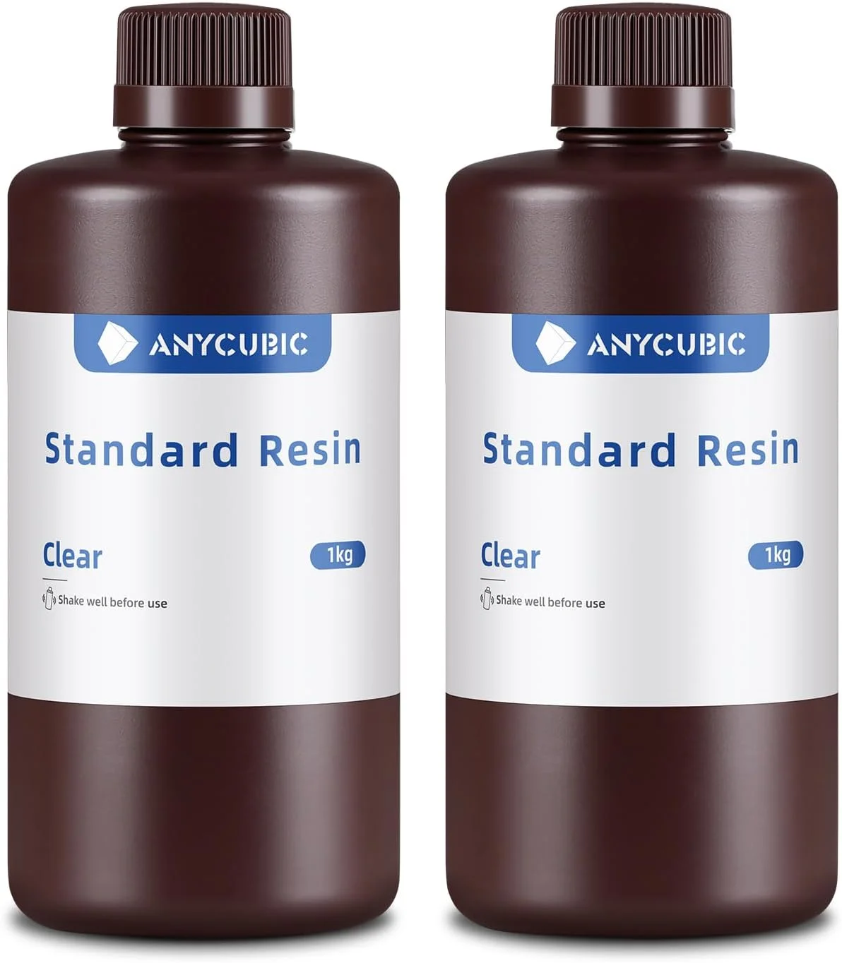 رزین پرینتر سه بعدی ANYCUBIC 2000 گرمی، رزین سخت شونده UV با طول موج 405 نانومتر، فوتوپلیمر سریع و با دقت بالا برای پرینت سه بعدی LCD/DLP/SLA (شفاف + شفاف، 2 کیلوگرم)