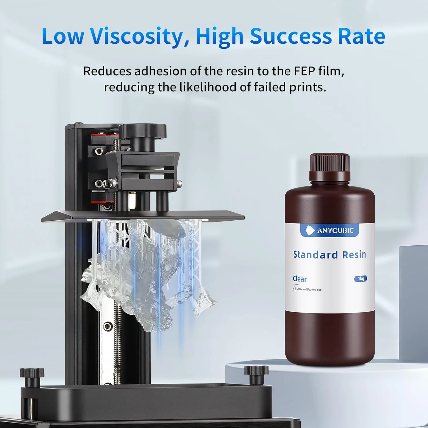 رزین پرینتر سه بعدی ANYCUBIC 2000 گرمی، رزین سخت شونده UV با طول موج 405 نانومتر، فوتوپلیمر سریع و با دقت بالا برای پرینت سه بعدی LCD/DLP/SLA (شفاف + شفاف، 2 کیلوگرم) رزین پرینتر سه بعدی ANYCUBIC 2000 گرمی، رزین سخت شونده UV با طول موج 405 نانومتر، فوتوپلیمر سریع و با دقت بالا برای پرینت سه بعدی LCD/DLP/SLA (شفاف + شفاف، 2 کیلوگرم)