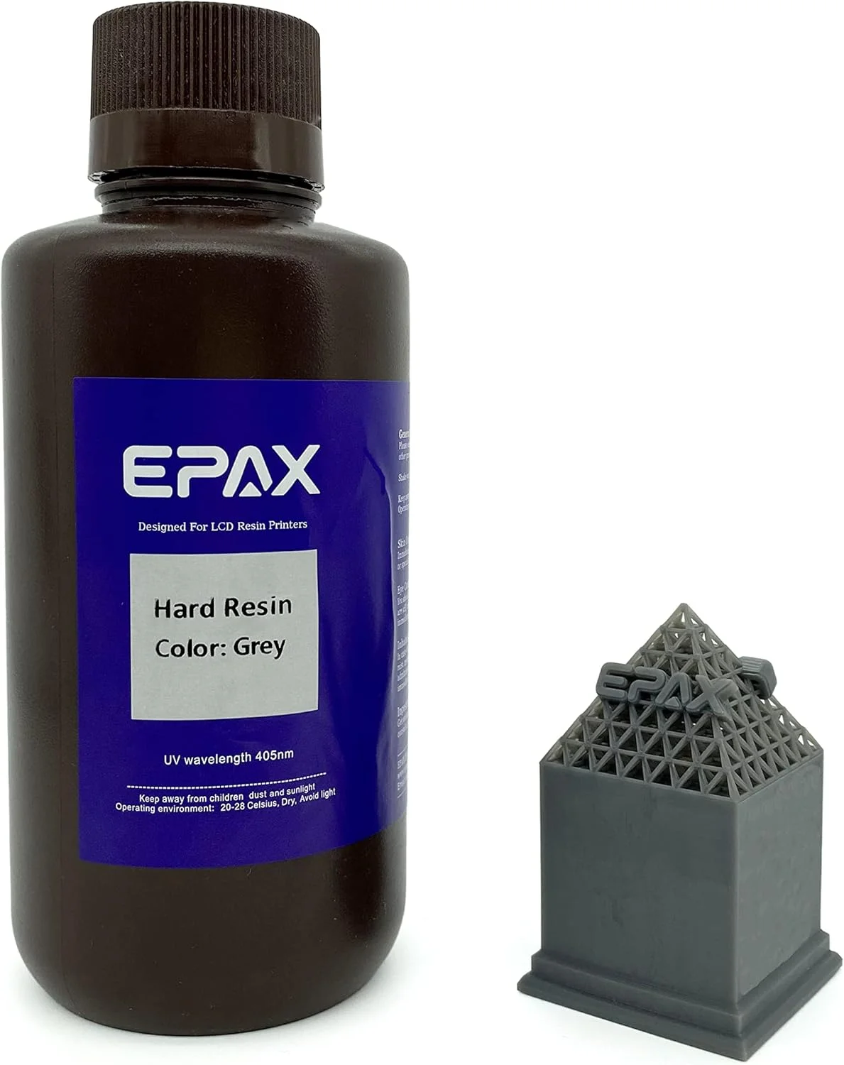 رزین سخت پرینتر سه بعدی EPAX برای پرینترهای سه بعدی LCD، ۱ کیلوگرم، خاکستری
