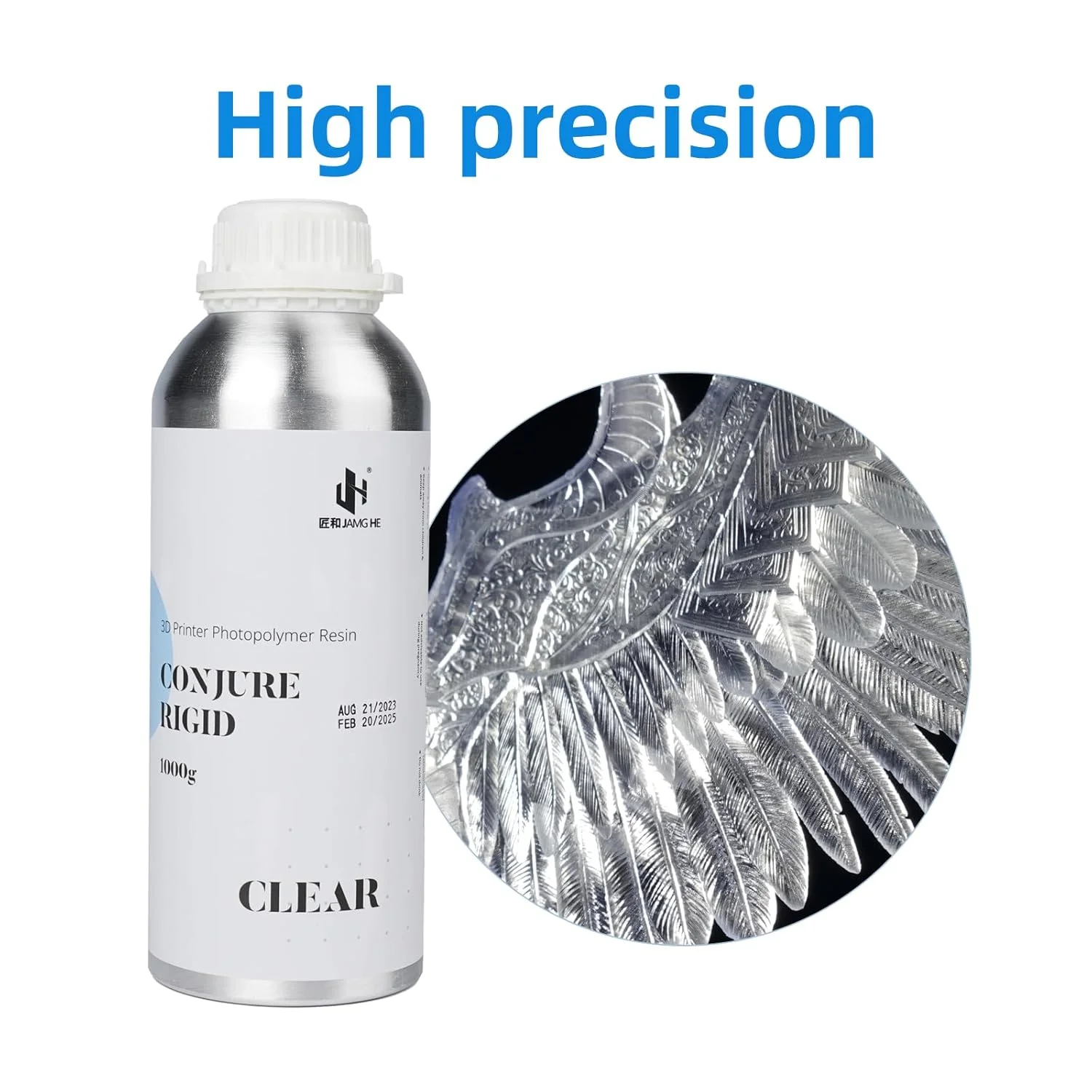 رزین سخت Chitu Systems Conjure با خواص مهندسی برای چاپ رزینی ابزارهای کاربردی، انقباض کم برای فیگورهای مفصلی، چاپ سه بعدی LCD (رنگ شفاف، 1000 گرم)