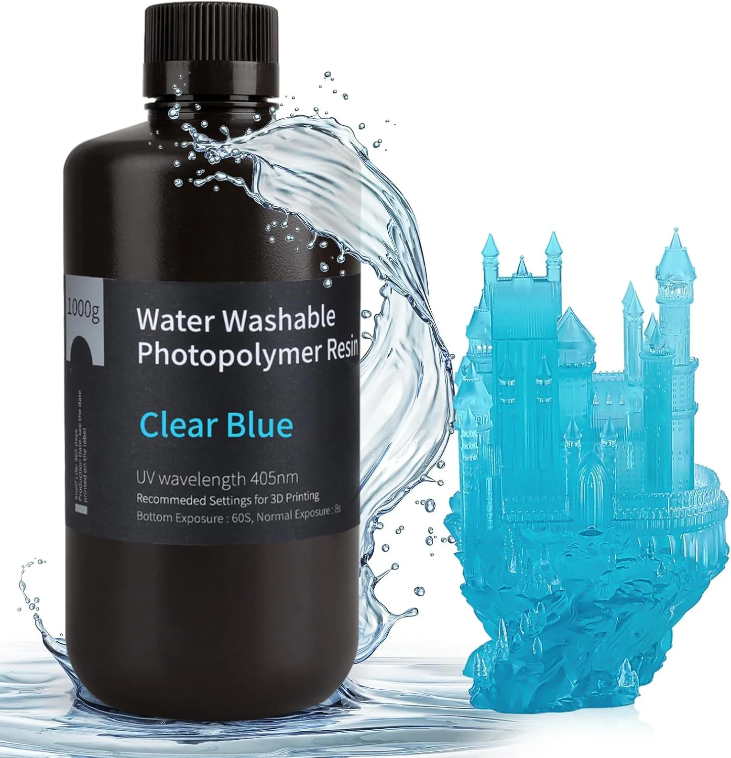 رزین سریع چاپگر سه بعدی قابل شستشو با آب ELEGOO، ۱۰۰۰ گرم