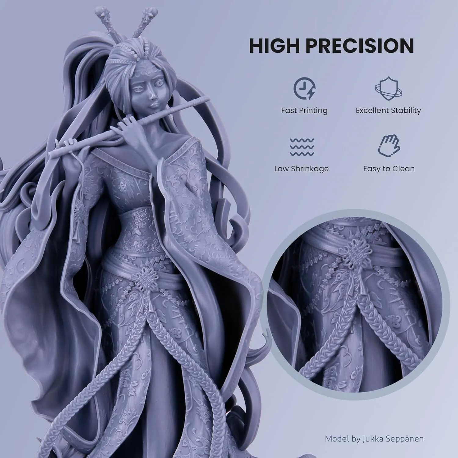 رزین سریع چاپگر سه بعدی قابل شستشو با آب ELEGOO، ۱۰۰۰ گرم