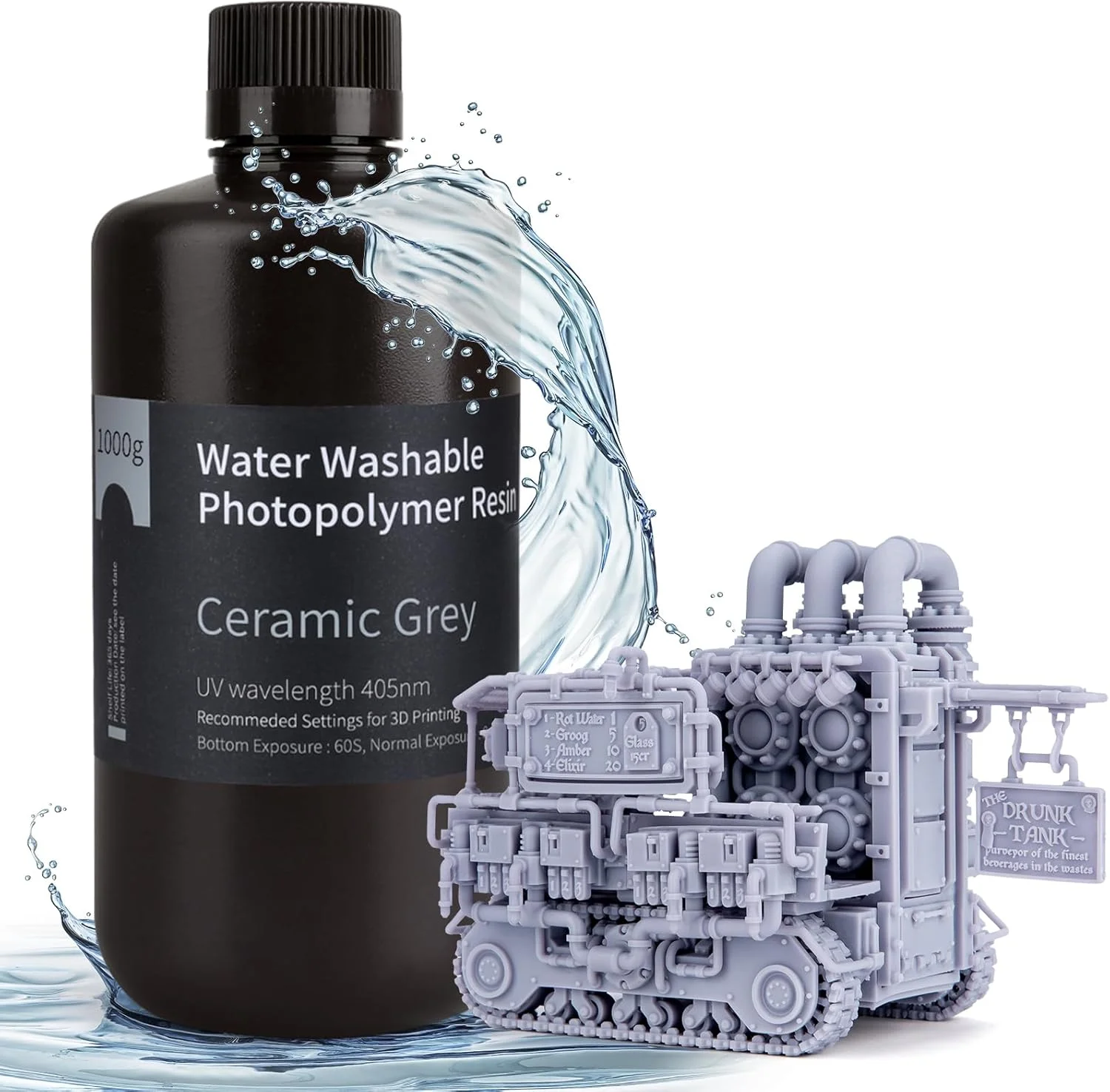 رزین سریع چاپگر سه بعدی قابل شستشو با آب ELEGOO مدل US-EL-3D-040