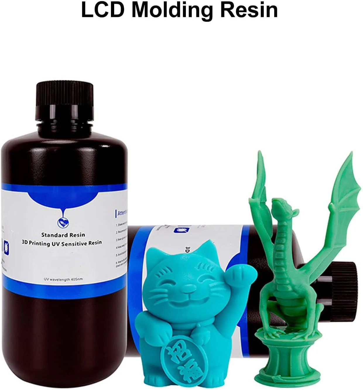 رزین پرینتر سه بعدی، فوتوپلیمر سریع شستشوی UV 405 نانومتر با آب، سخت شدن با سختی و چقرمگی بالا 500 گرم برای پرینترهای LCD/DLP (مشکی) رزین پرینتر سه بعدی، فوتوپلیمر سریع شستشوی UV 405 نانومتر با آب، سخت شدن با سختی و چقرمگی بالا 500 گرم برای پرینترهای LCD/DLP (مشکی)