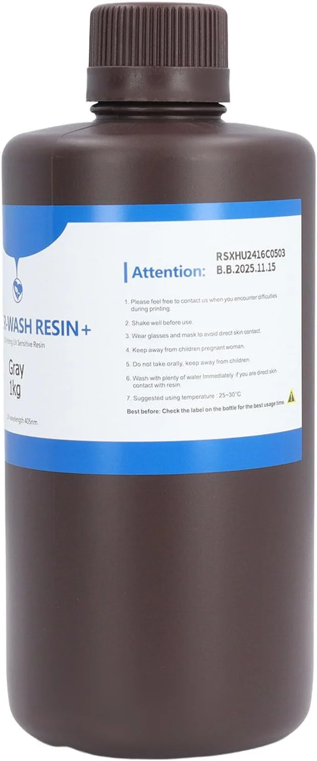 رزین قابل شستشو با آب، رزین ریخته گری پرینت سه بعدی، احتراق تمیز، وضوح بالا برای ریخته گری جواهرات، پرینترهای LCD DLP SLA، مایع پرینت سه بعدی