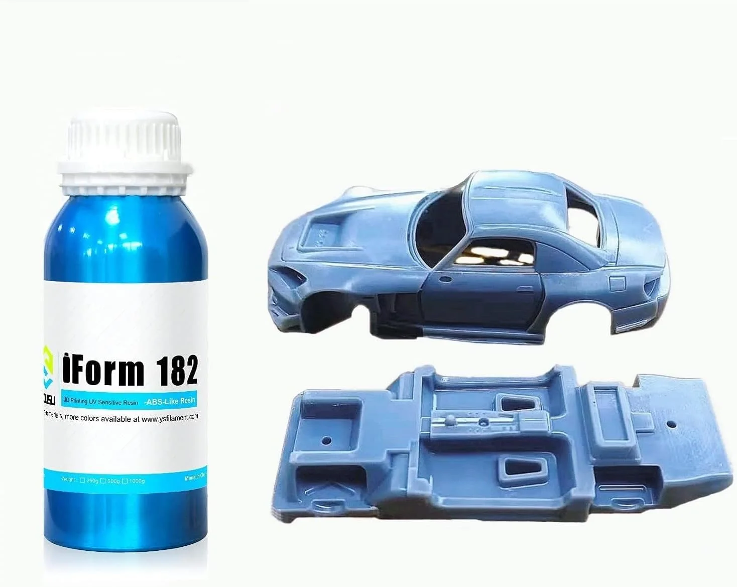 رزین حساس به UV خاکستری Yousu IForm 182 شبیه ABS، 0.5 کیلوگرم