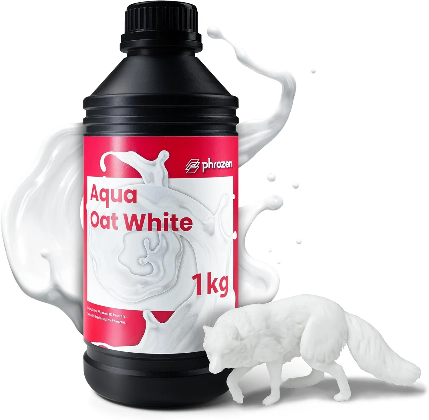 رزین آکوا Phrozen برای پرینت سه بعدی، فتوپلیمر کیورینگ UV با طول موج 405 نانومتر، انقباض کم، دقت بالا، بوی کم، رنگ زنده، غیر شکننده، کیورینگ سریع برای پرینترهای LCD/DLP/SLA (سفید جو دوسر، 1 کیلوگرم)