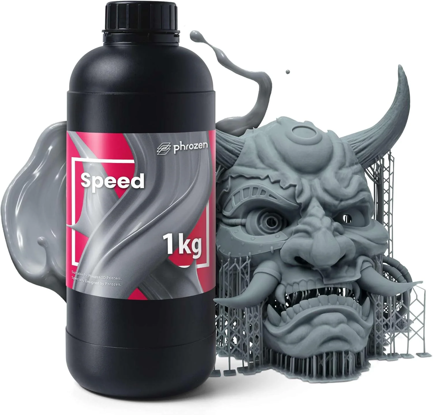 رزین سریع پرینتر سه بعدی [سرعت] Phrozen، رزین فوتوپلیمر UV-Curing LCD با طول موج 405 نانومتر، انقباض کم، چاپ با دقت بالا، بوی کم، غیر شکننده، چاپ آسان و چاپ سریع (1 کیلوگرم)