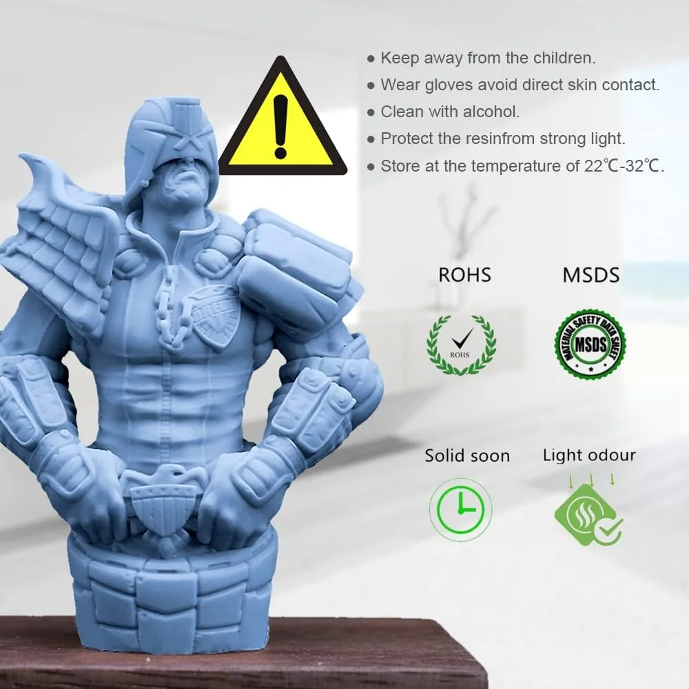 رزین حساس به UV خاکستری Yousu IForm 182 شبیه ABS، 0.5 کیلوگرم