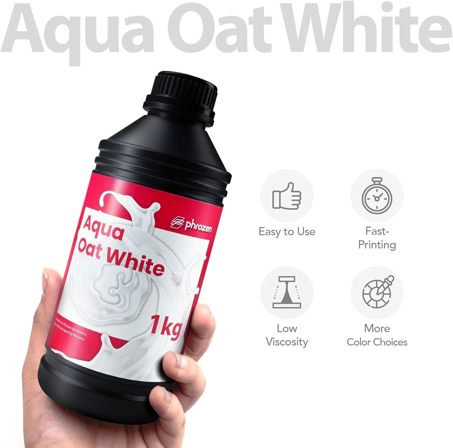 رزین آکوا Phrozen برای پرینت سه بعدی، فتوپلیمر کیورینگ UV با طول موج 405 نانومتر، انقباض کم، دقت بالا، بوی کم، رنگ زنده، غیر شکننده، کیورینگ سریع برای پرینترهای LCD/DLP/SLA (سفید جو دوسر، 1 کیلوگرم) رزین آکوا Phrozen برای پرینت سه بعدی، فتوپلیمر کیورینگ UV با طول موج 405 نانومتر، انقباض کم، دقت بالا، بوی کم، رنگ زنده، غیر شکننده، کیورینگ سریع برای پرینترهای LCD/DLP/SLA (سفید جو دوسر، 1 کیلوگرم)