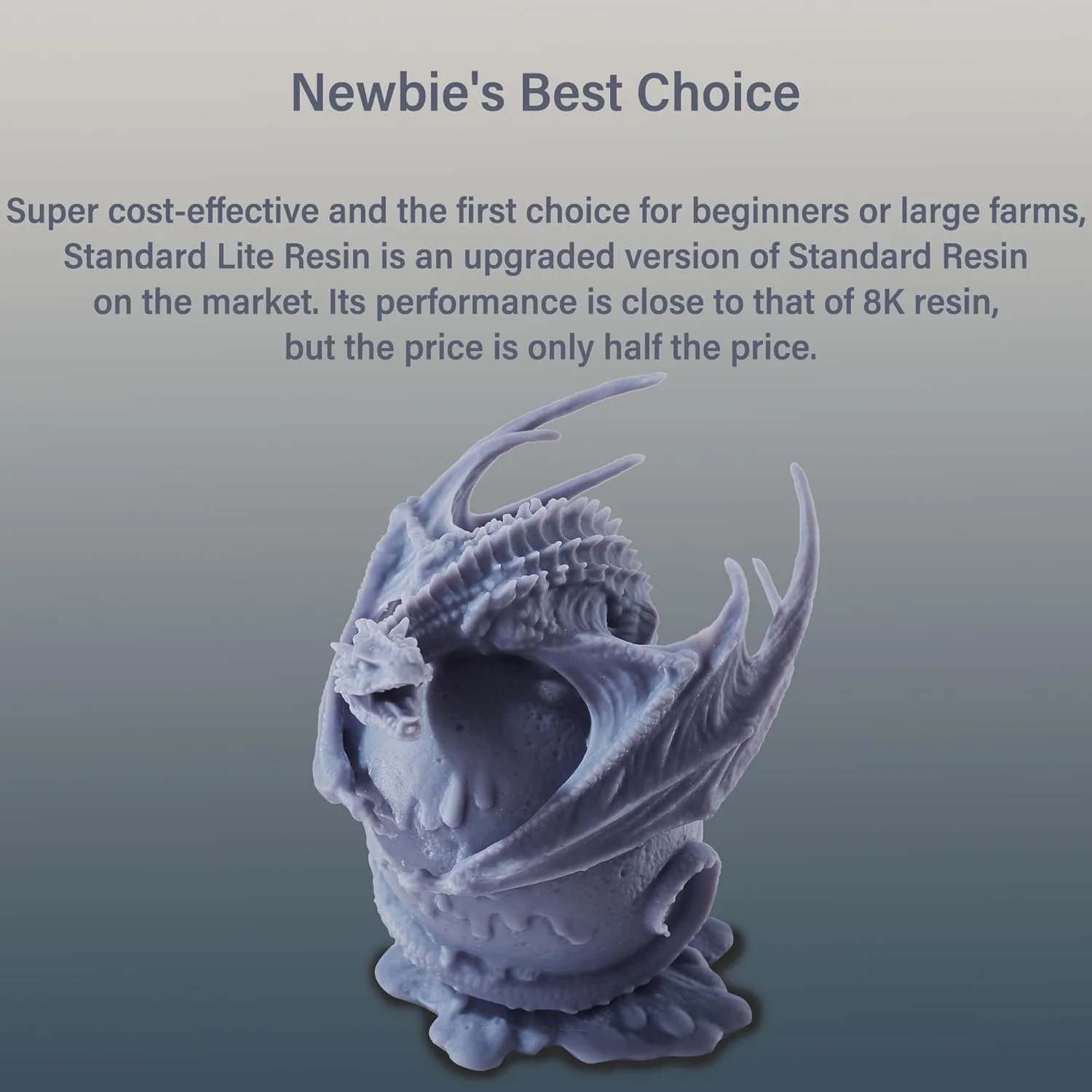 رزین استاندارد لایت ANTINSKY، رزین کیورینگ UV با طول موج 405 نانومتر، فوتوپلیمر برای LCD/DLP، فعالیت بالا، دقت بالا، انقباض کم، کیورینگ سریع، پایداری عالی، بوی کم، سفید، 1 کیلوگرم